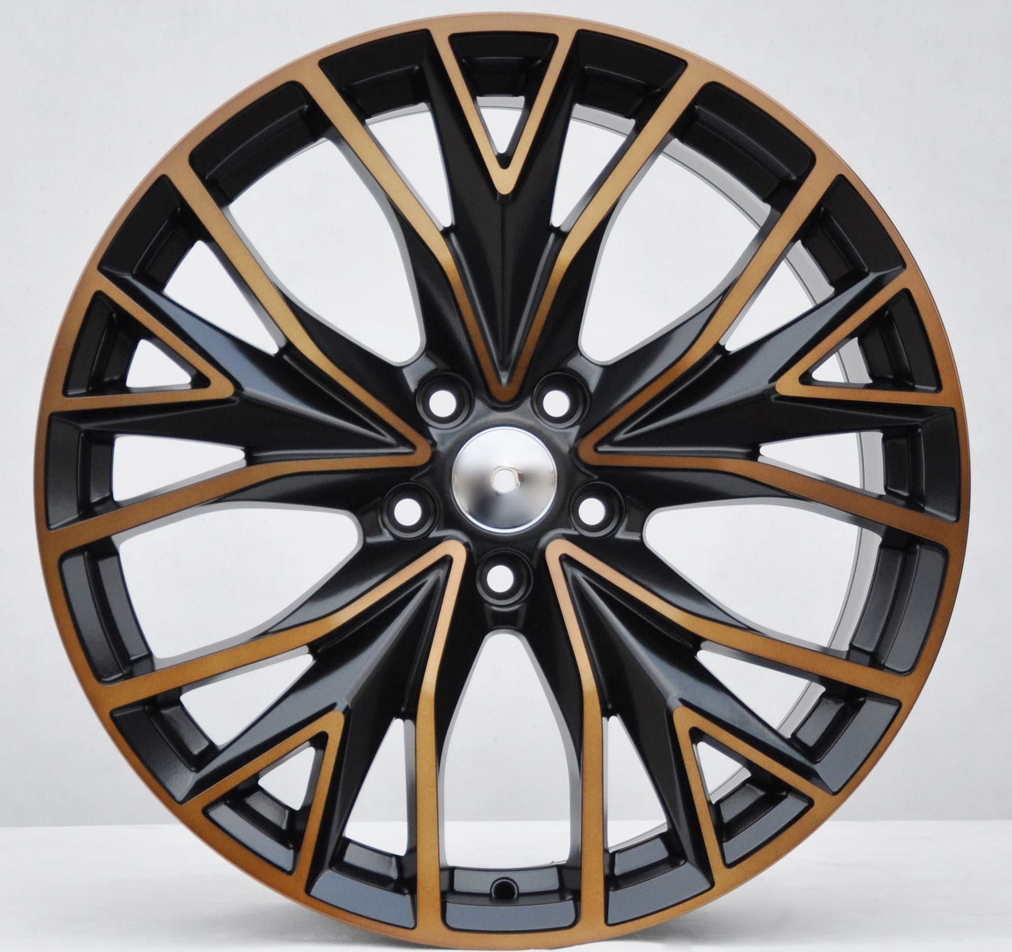 PDW 5922 Alufælge 19" 5x112 ET45 – Sort/półmatowy miedziany (sæt á 4)