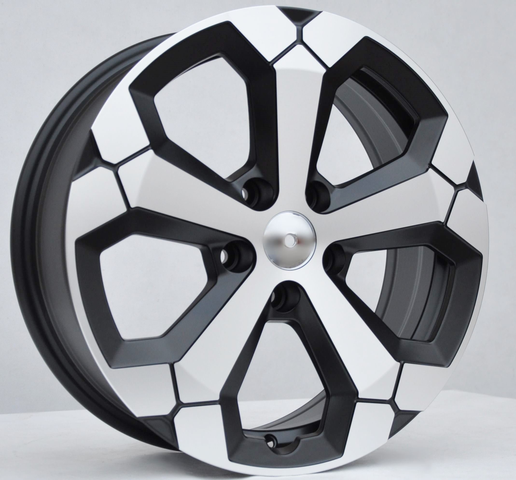 PDW 1274MBHM Alufælge 17" 5x114.3 ET45 – Poleret/sort (sæt á 4)