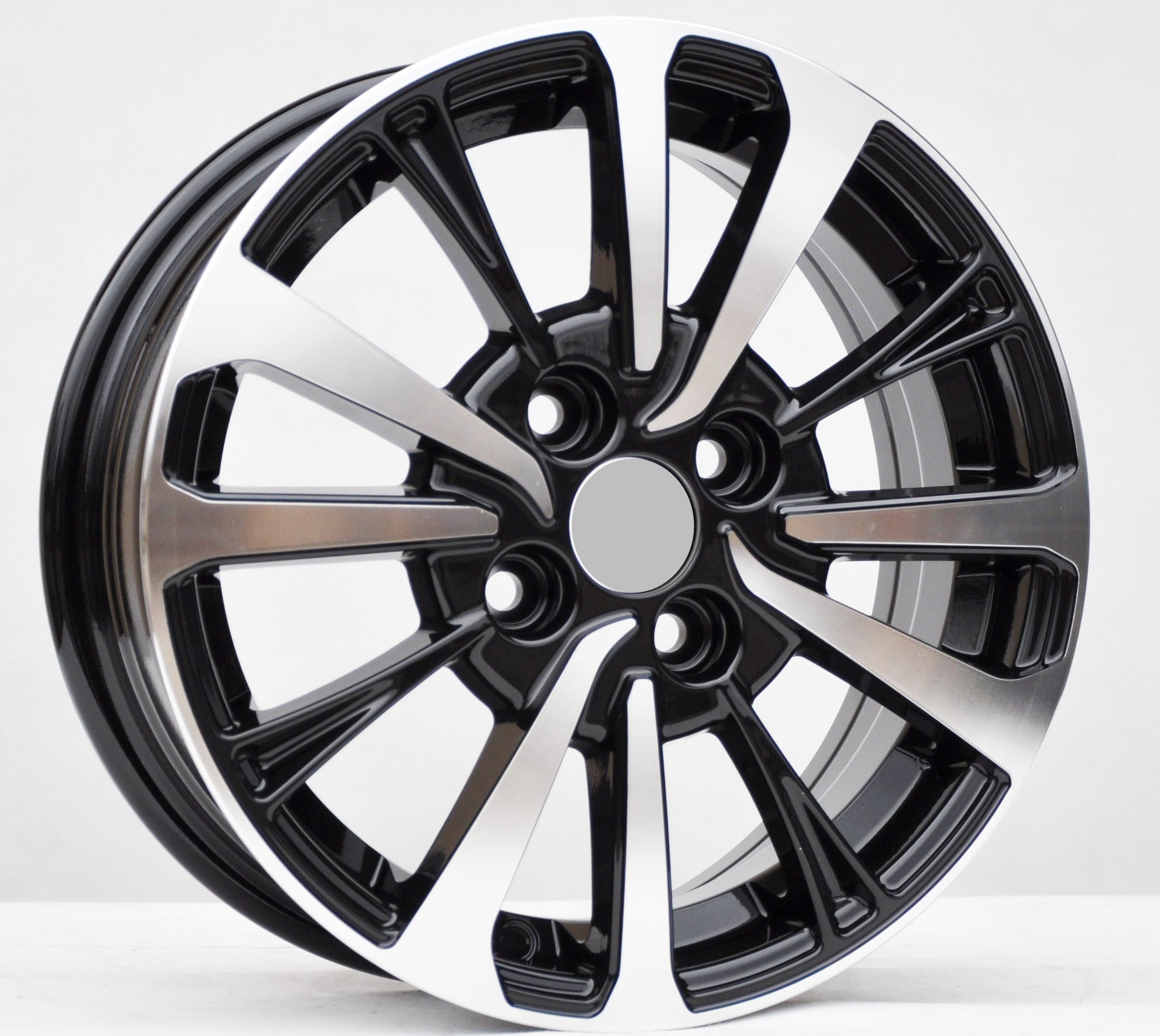 PDW 1846 Alufælge 14" 4x100 ET40 – Poleret/sort (sæt á 4)