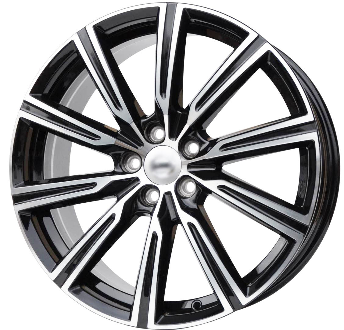 PDW 0084 Alufælge 19" 5x108 ET51 – Poleret/sort (sæt á 4)