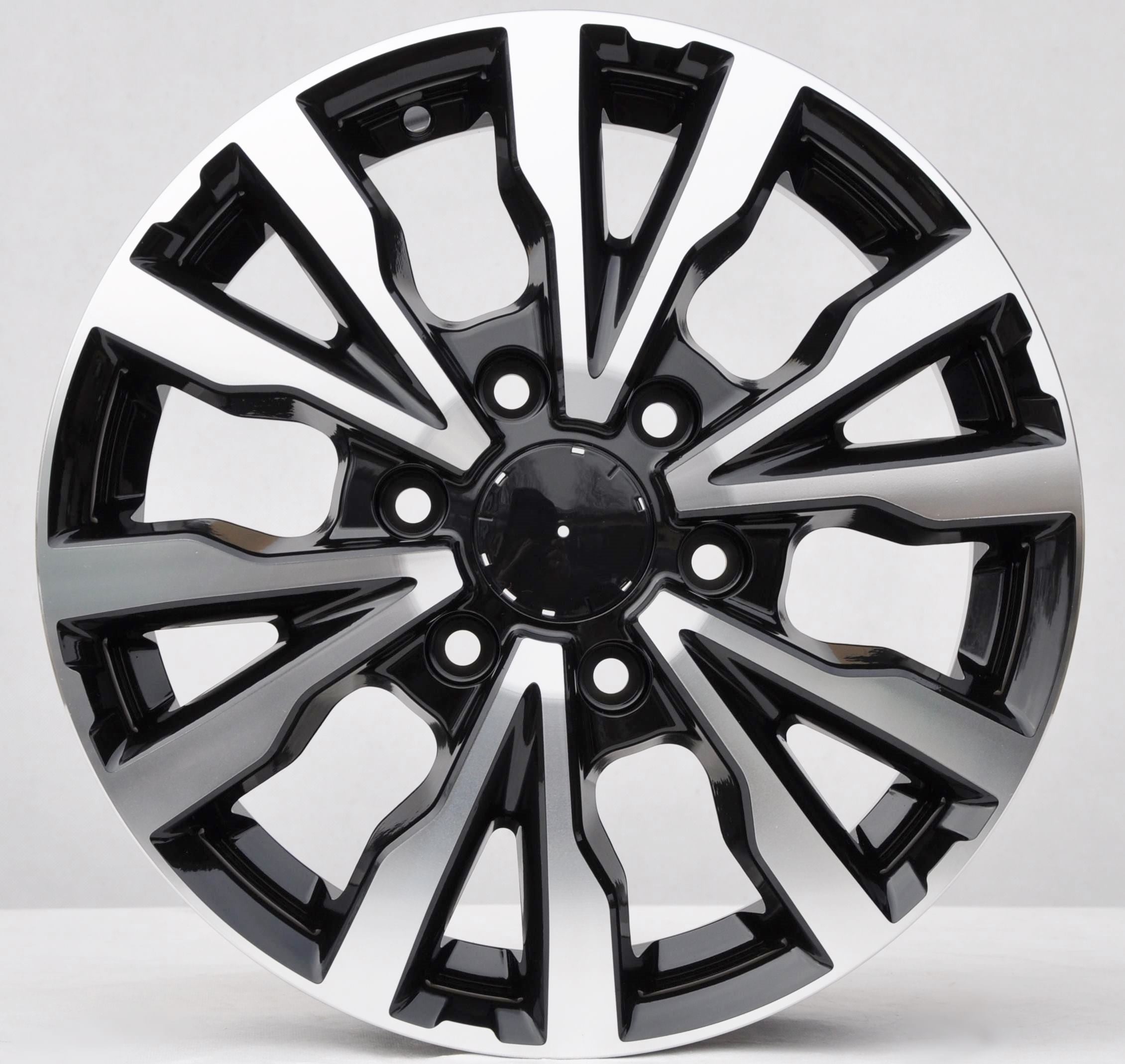 PDW 3025 Alufælge 16" 6x130 ET54 – Poleret/sort (sæt á 4)
