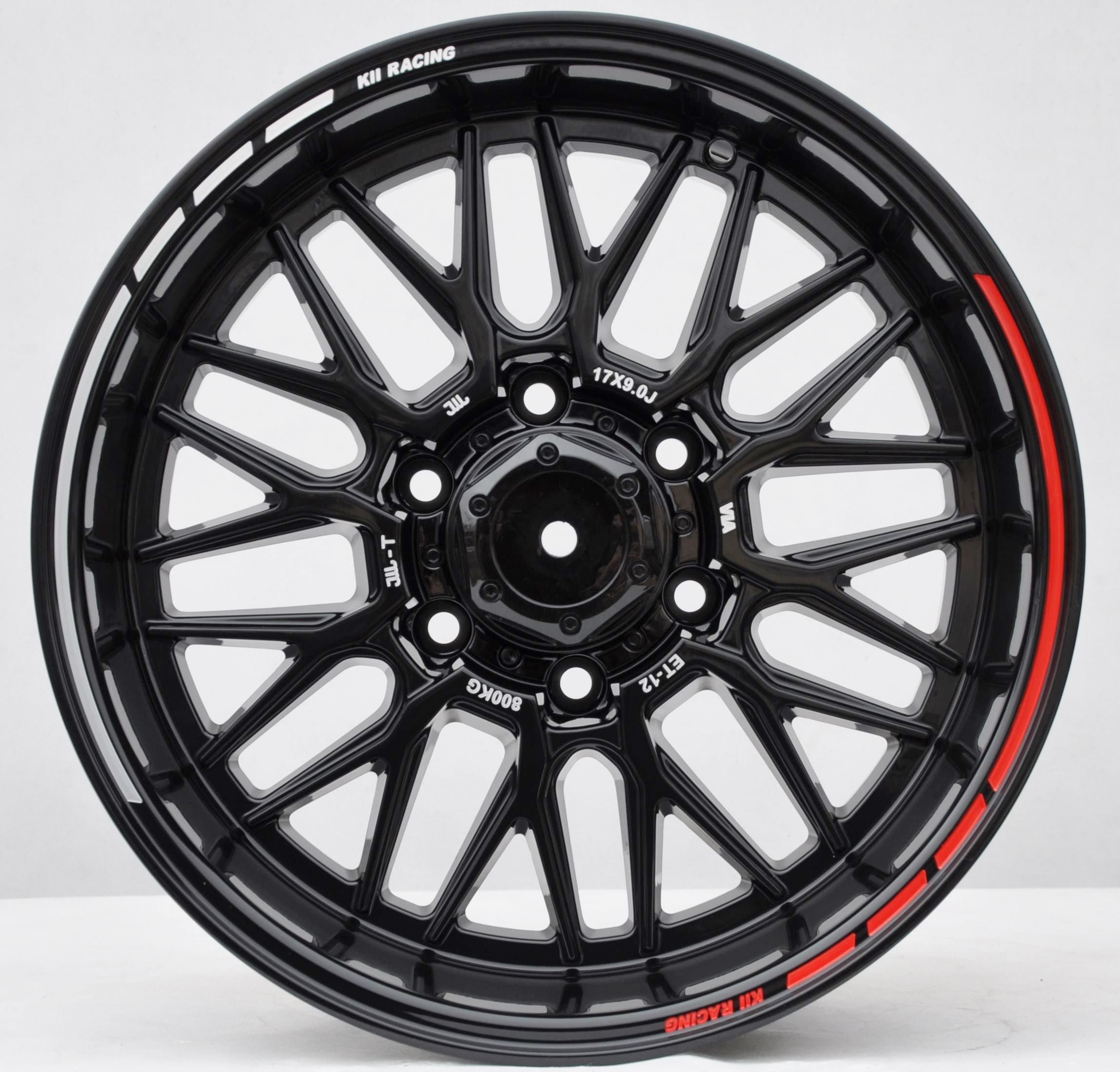 Toro Corsa 1888 Alufælge 17" 6x139.7 ET-12 – Sort (sæt á 4)