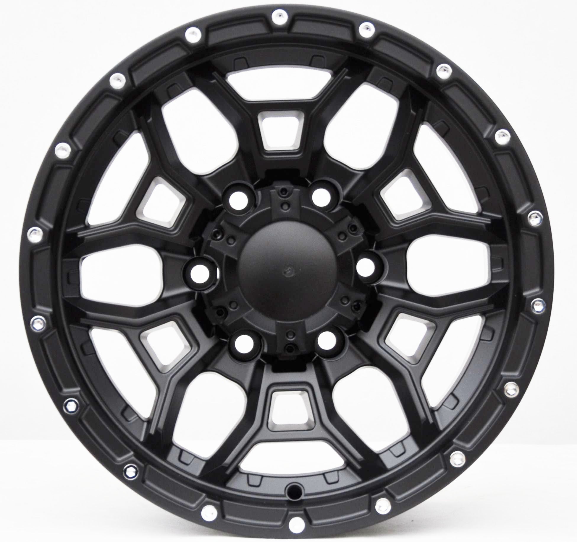 PDW 1915 Alufælge 15" 6x139.7 ET-10 – Sort (sæt á 4)