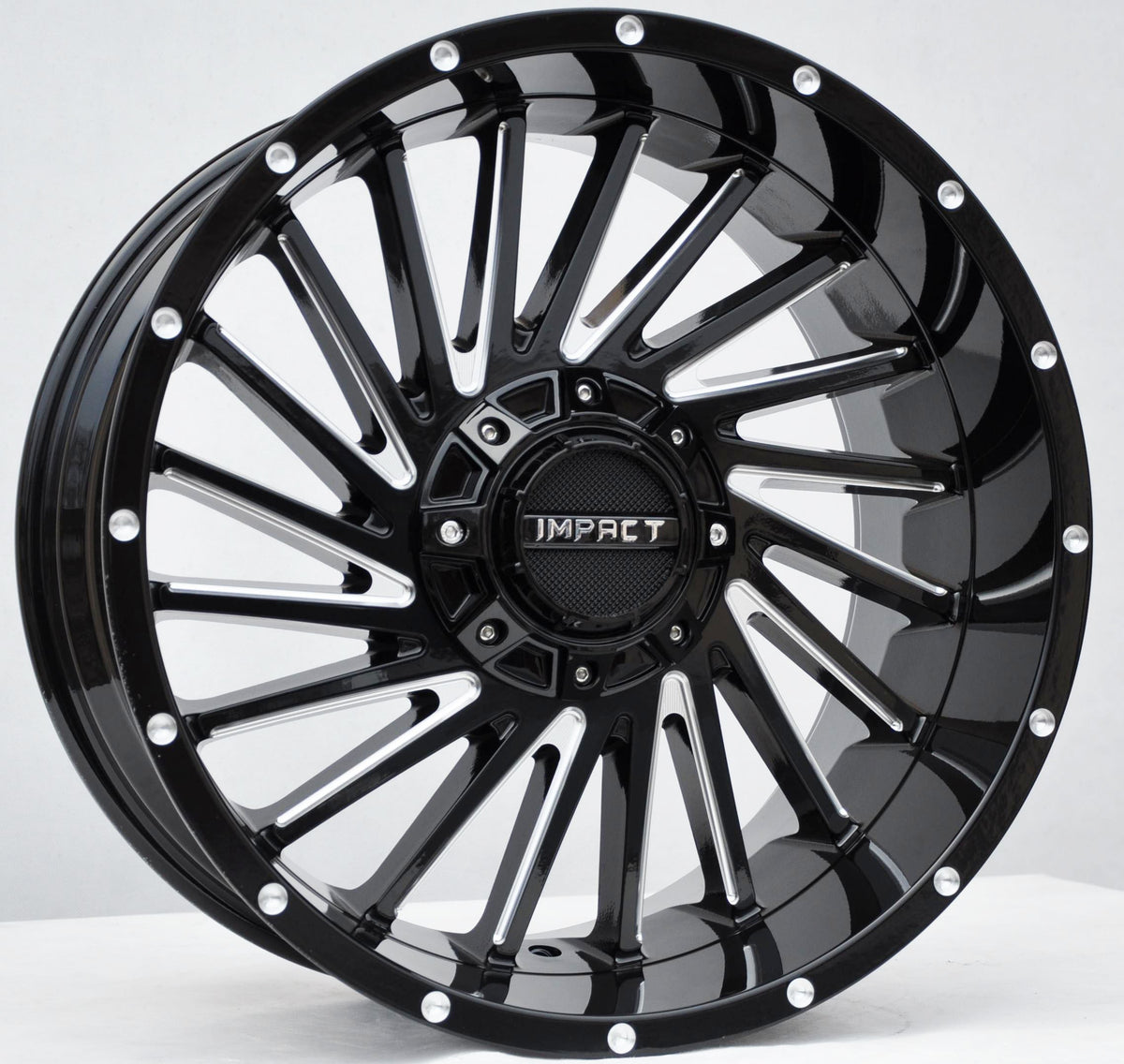 Toro Corsa 18559 Alufælge 20" 6x139.7 ET-12 – Poleret/sort (sæt á 4)