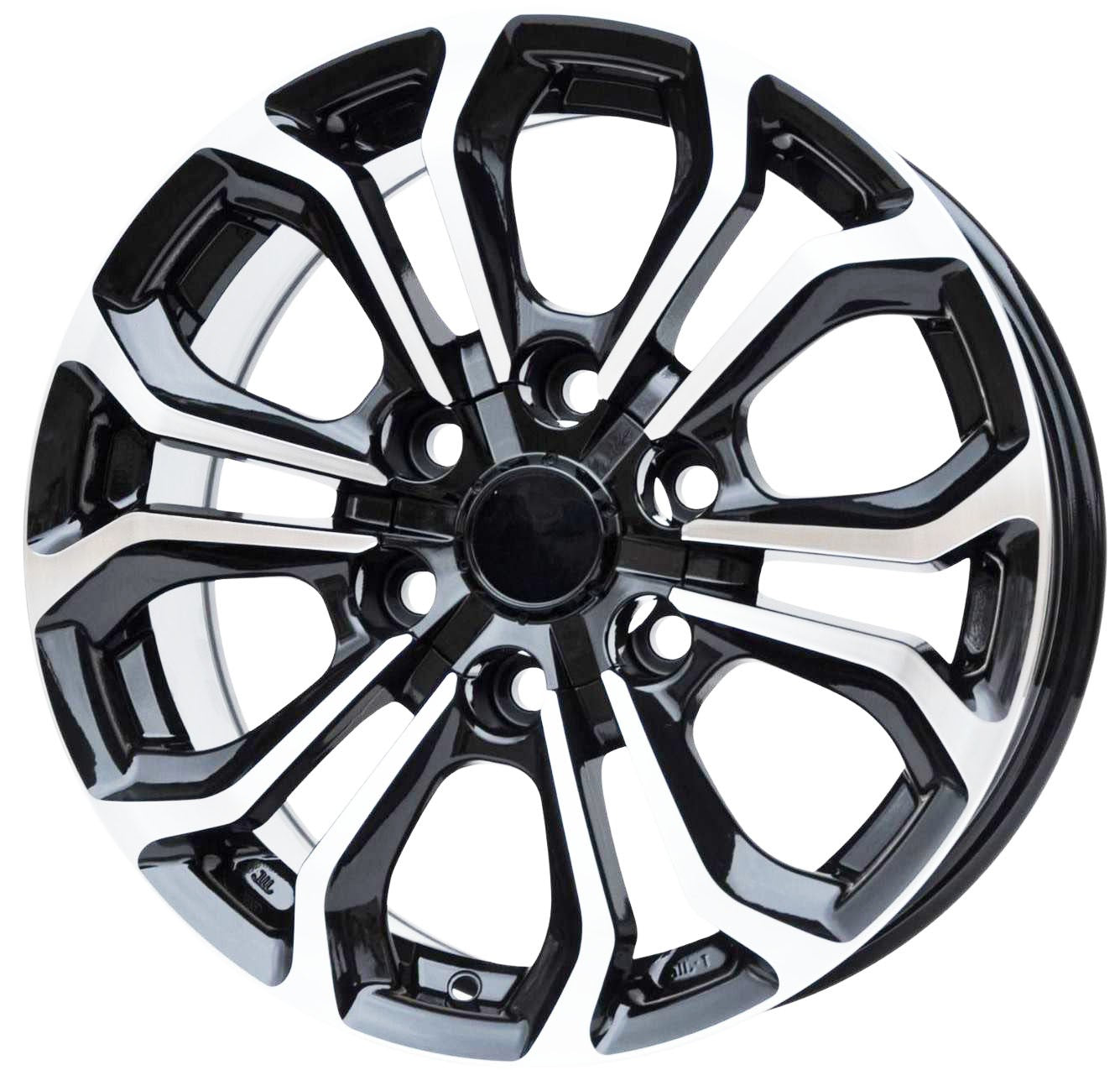 PDW 198 Alufælge 17" 6x139.7 ET25 – Poleret/sort (sæt á 4)