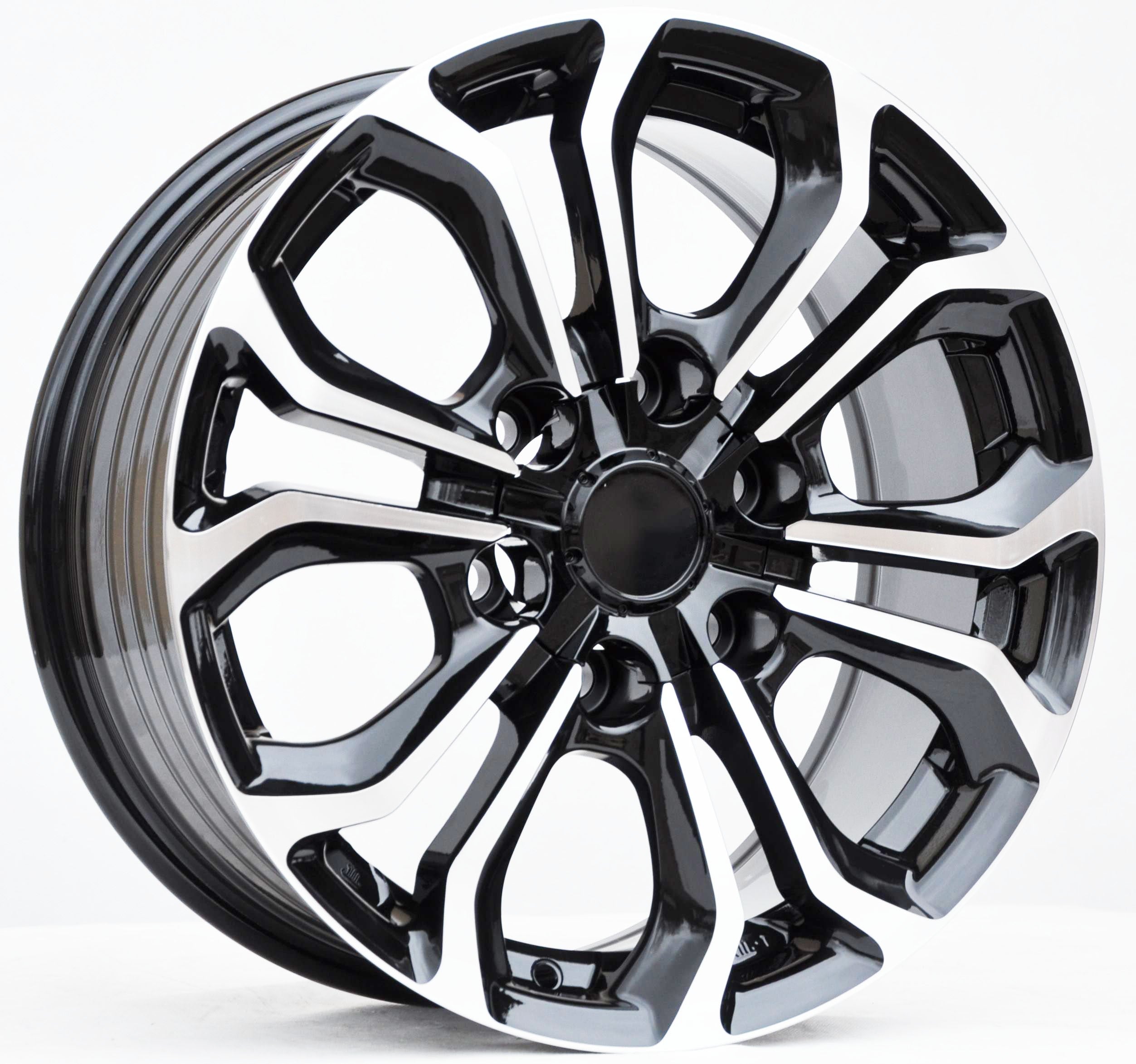 PDW 198 Alufælge 17" 6x139.7 ET25 – Poleret/sort (sæt á 4)