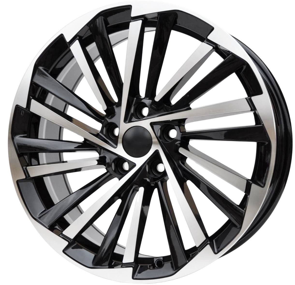 PDW FBX261 Alufælge 18" 5x112 ET40 – Poleret/sort (sæt á 4)
