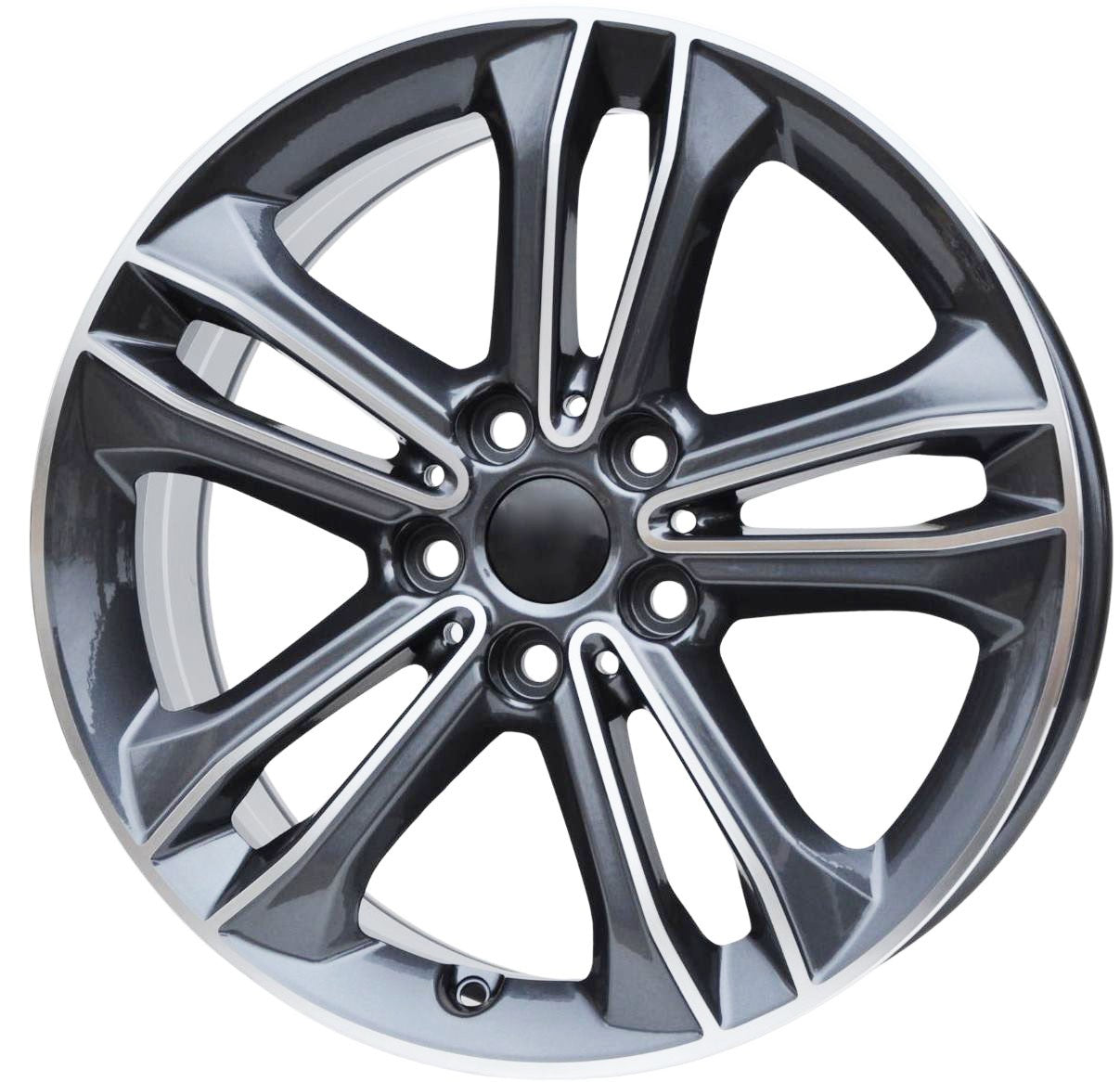 PDW 7094 Alufælge 17" 5x112 ET54 – Poleret/grafit (sæt á 4)