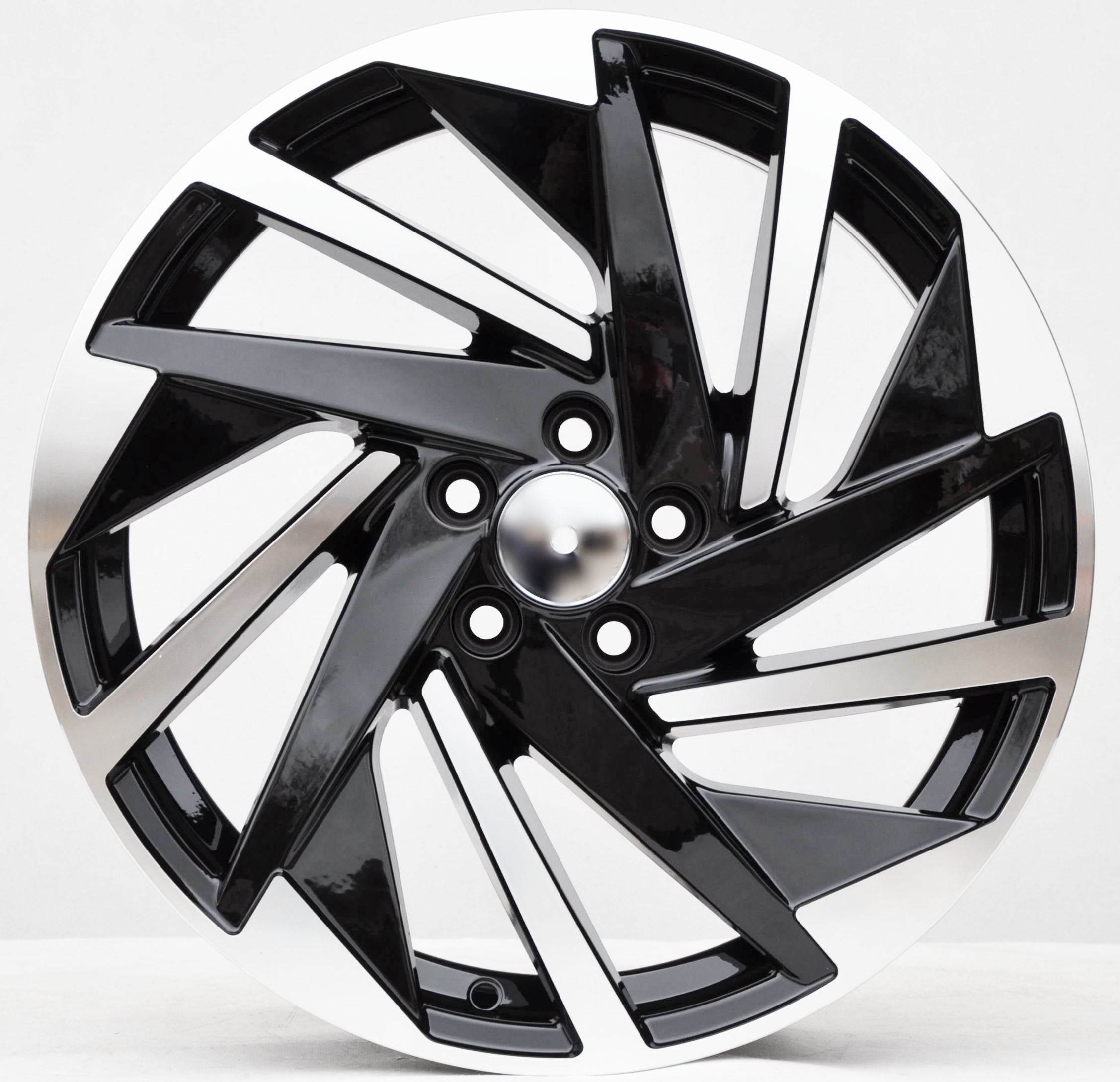 PDW FBX170 Alufælge 17" 5x100 ET40 – Poleret/sort (sæt á 4)