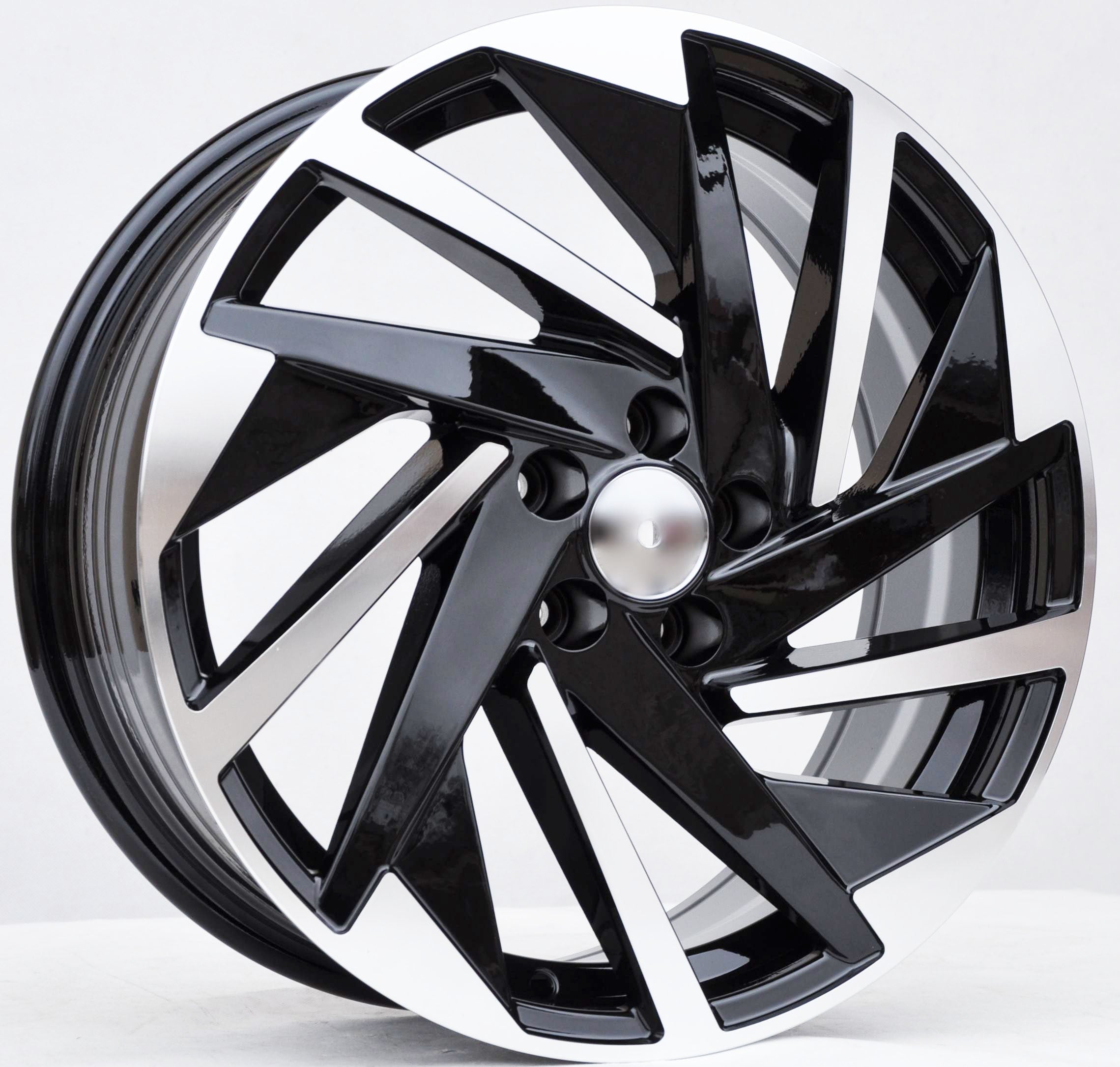 PDW FBX170 Alufælge 17" 5x100 ET40 – Poleret/sort (sæt á 4)