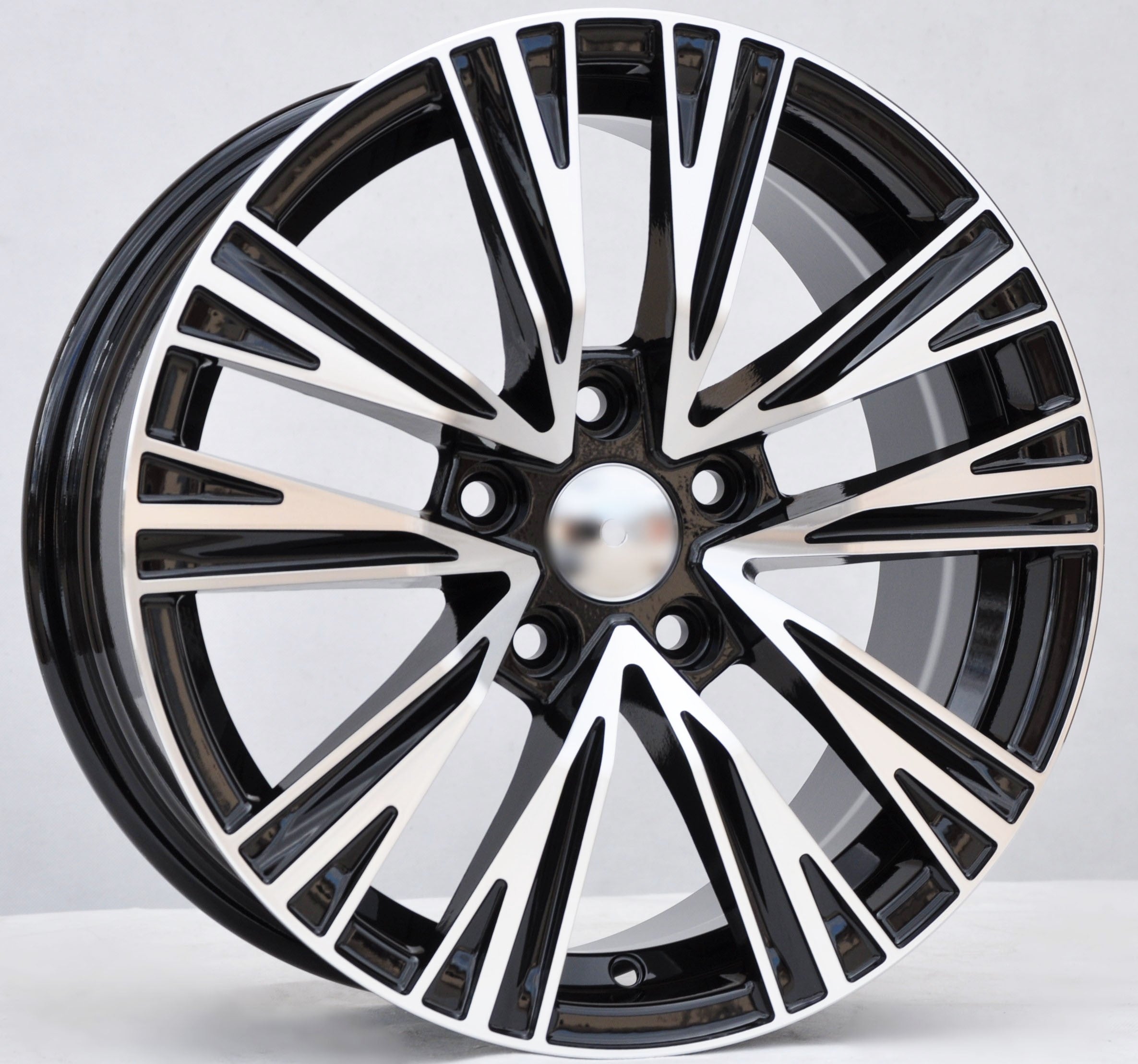 PDW 1424/FBX045 Alufælge 16" 5x112 ET40 – Poleret/sort (sæt á 4)