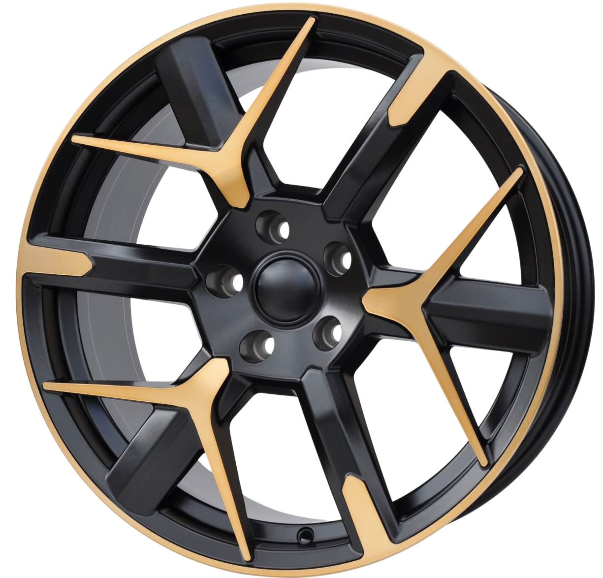 PDW 6147 Alufælge 19" 5x112 ET40 – Sort/półmatowy miedziany (sæt á 4)