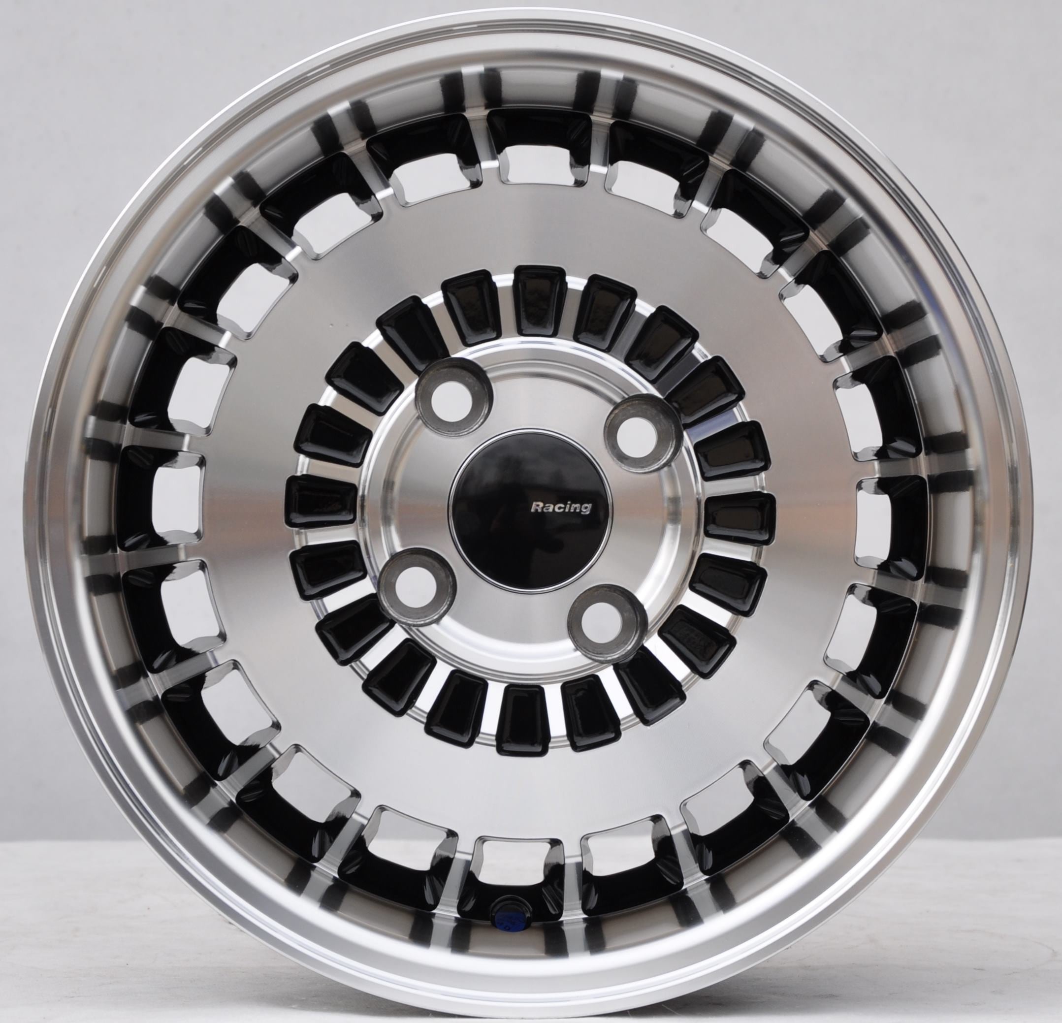 PDW 1354 Alufælge 13" 4x100 ET30 – Poleret/sort (sæt á 4)