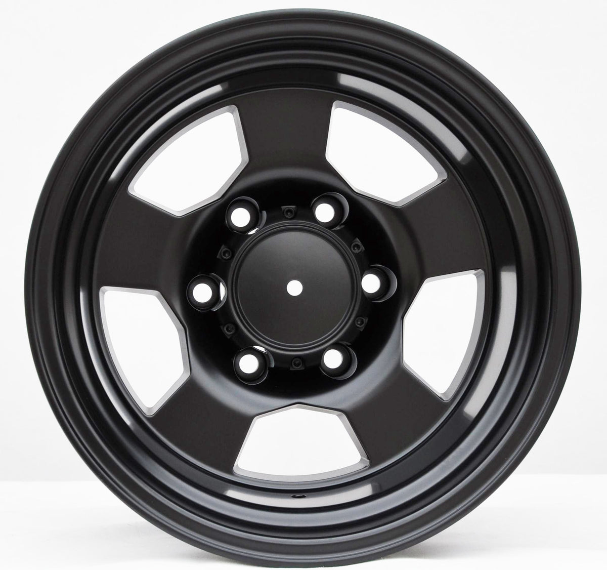 PDW 472BM Alufælge 15" 10J 6x139.7 ET-52 – Poleret/sort (sæt á 4)