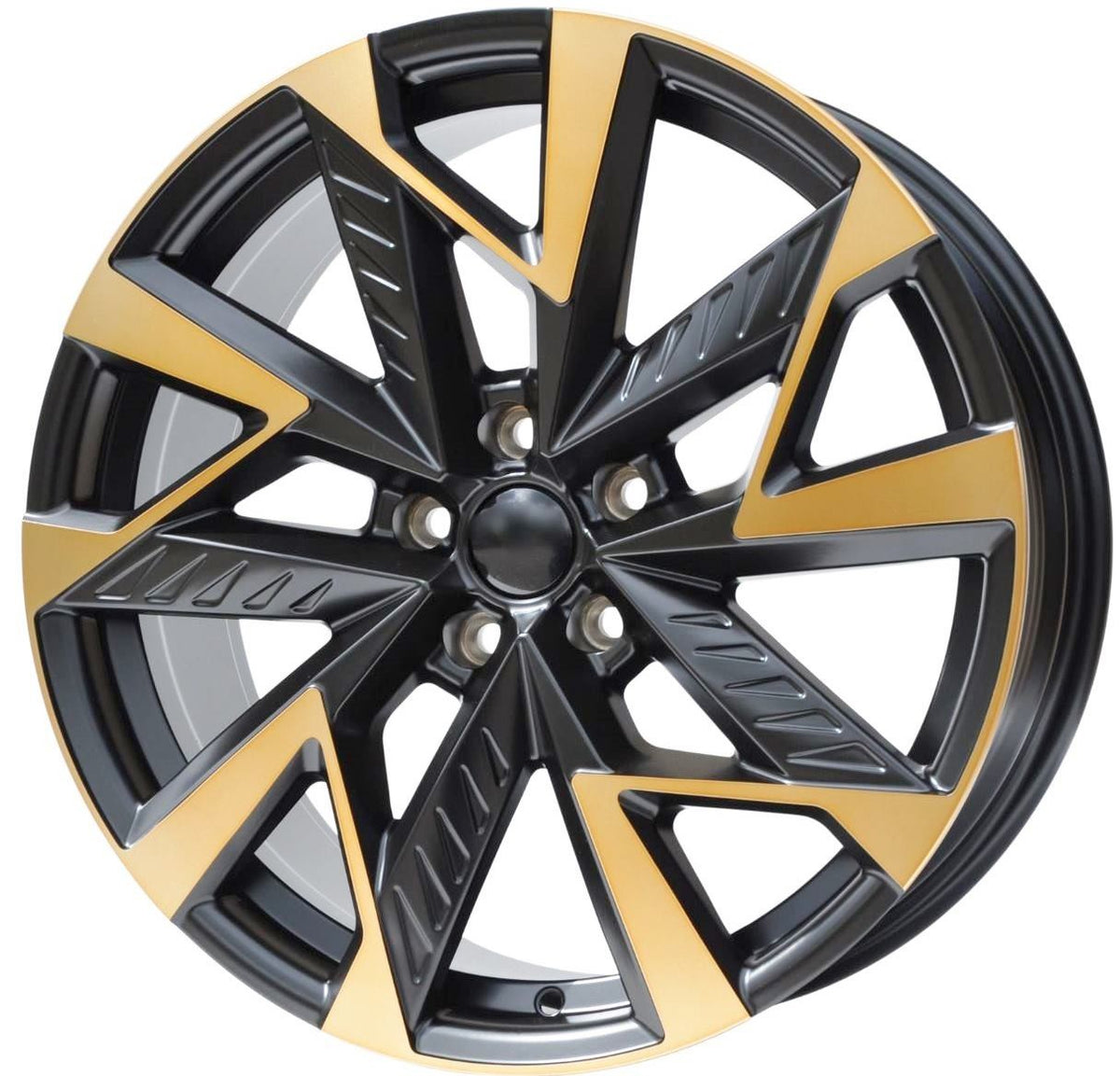 PDW 0443 Alufælge 18" 8J 5x112 ET40 – Sort/halvmat kobber (sæt á 4)