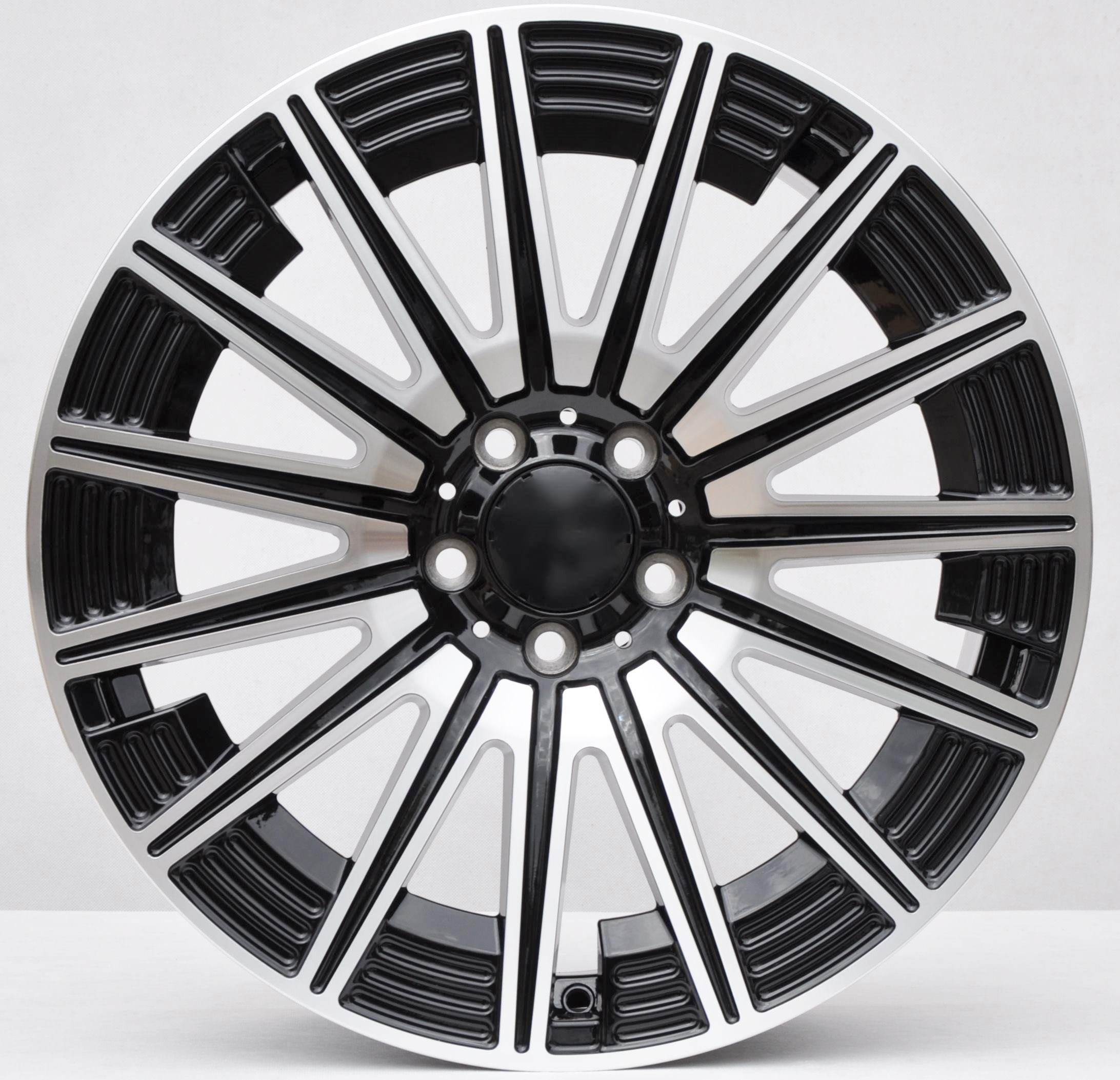 PDW FLB005 Alufælge 19" 5x112 ET43 – Poleret/sort (sæt á 4)
