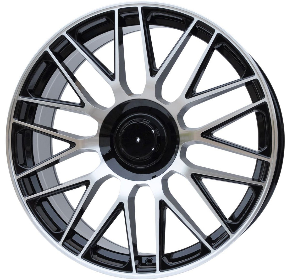 PDW y0207/FBX161 Alufælge 20" 8,5J 5x112 ET40 – Poleret/sort (sæt á 4)