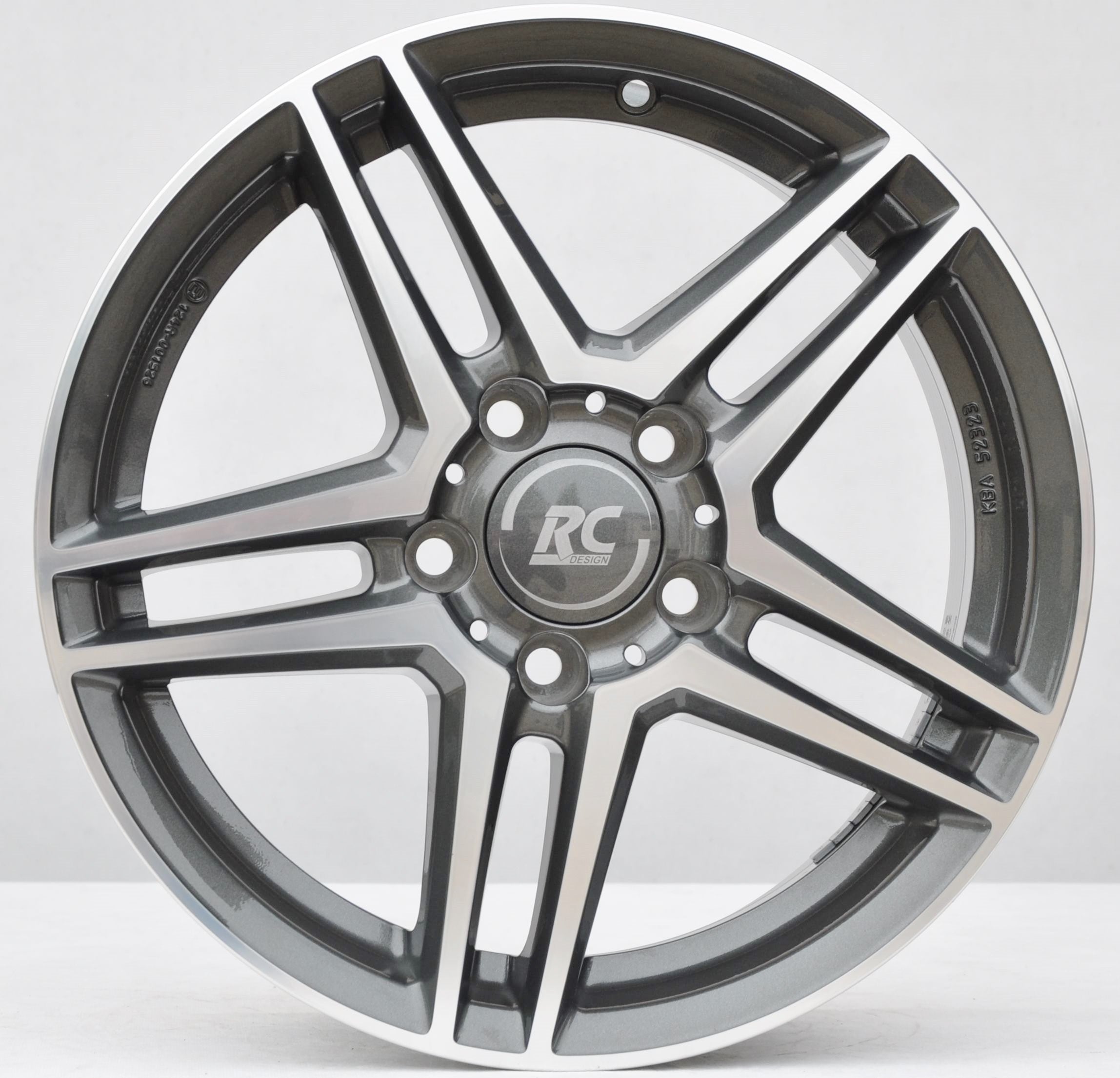 Brock RCD-17-KBA52323 Alufælge 16" 5x112 ET44.5 – Poleret/grafit (sæt á 4)