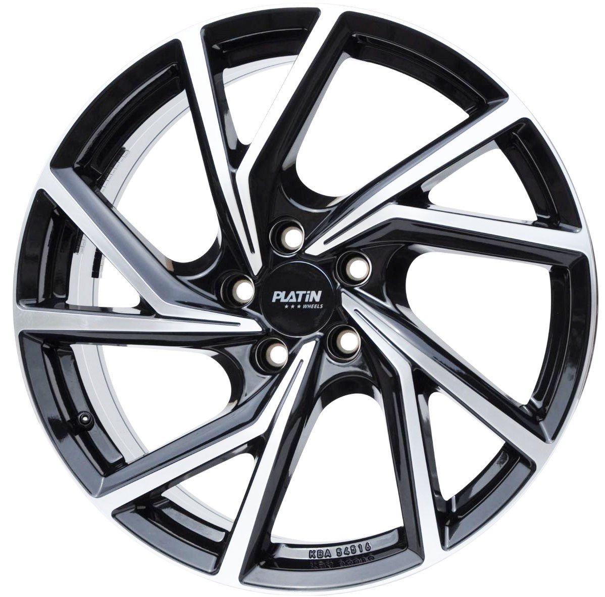 Platin rp23/kba54516 Alufælge 19" 5x112 ET49 – Poleret/sort (sæt á 4)