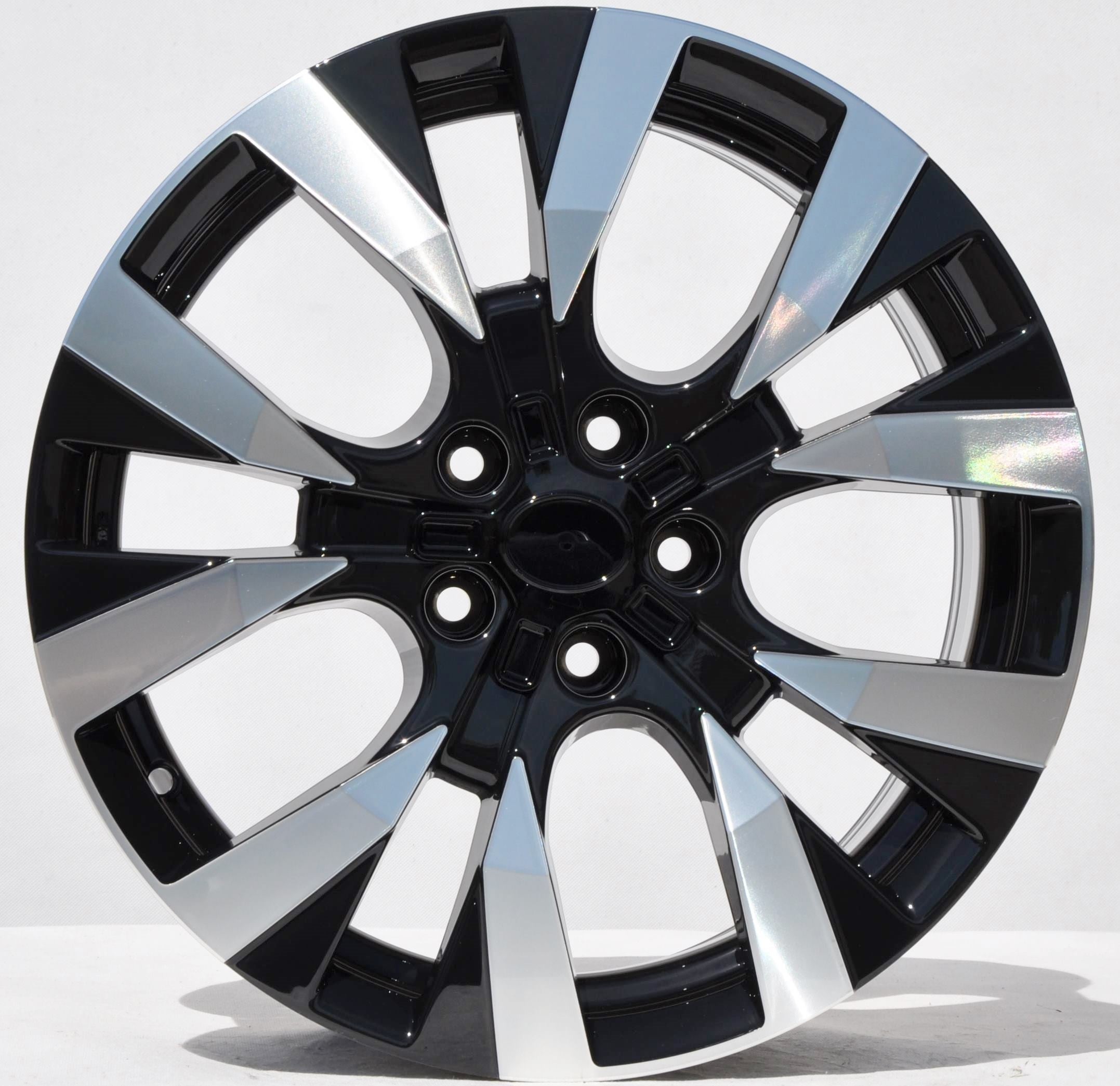PDW 1248 Alufælge 17" 5x108 ET45 – Poleret/sort (sæt á 4)