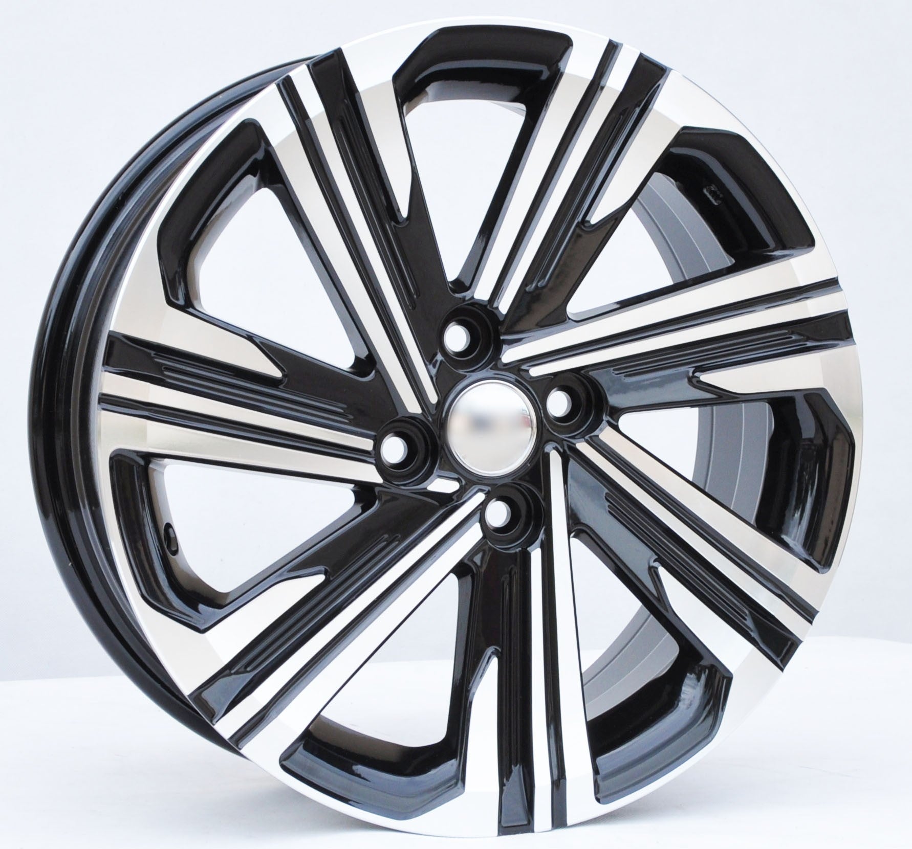 PDW 1822 Alufælge 14" 4x100 ET45 – Poleret/sort (sæt á 4)