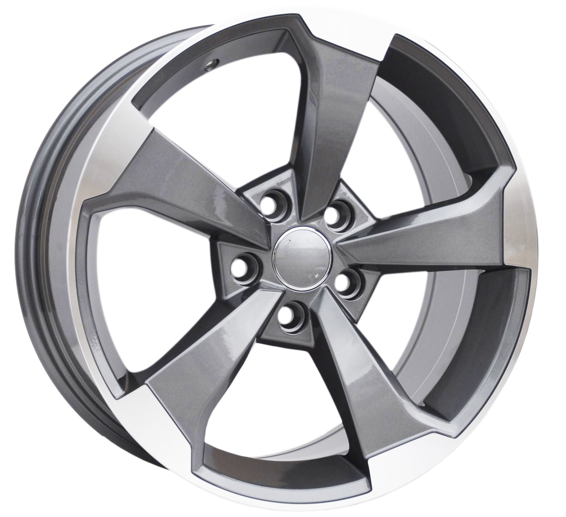 PDW 1491/351 Alufælge 17" 5x112 ET45 – Poleret/grafit (sæt á 4)