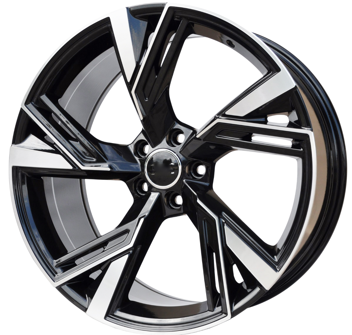 PDW 1571 Alufælge 19" 5x112 ET30 – Poleret/sort (sæt á 4)