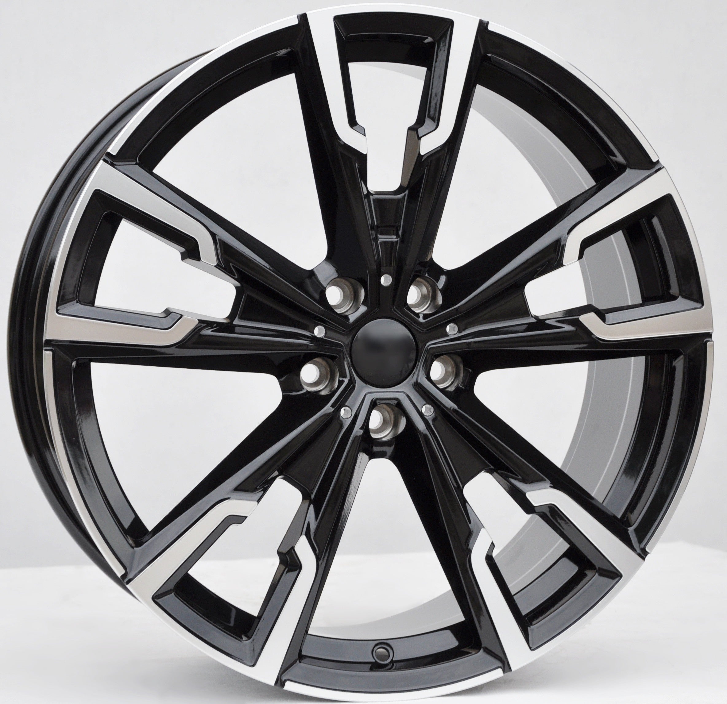 PDW YF5710 Alufælge 20" 5x112 ET46 – Poleret/sort (sæt á 4)