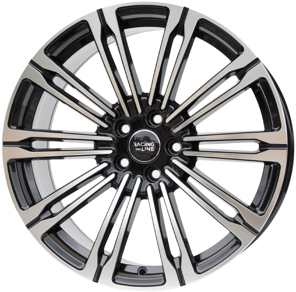 PDW 1808 Alufælge 19" 5x108 ET45 – Poleret/sort (sæt á 4)