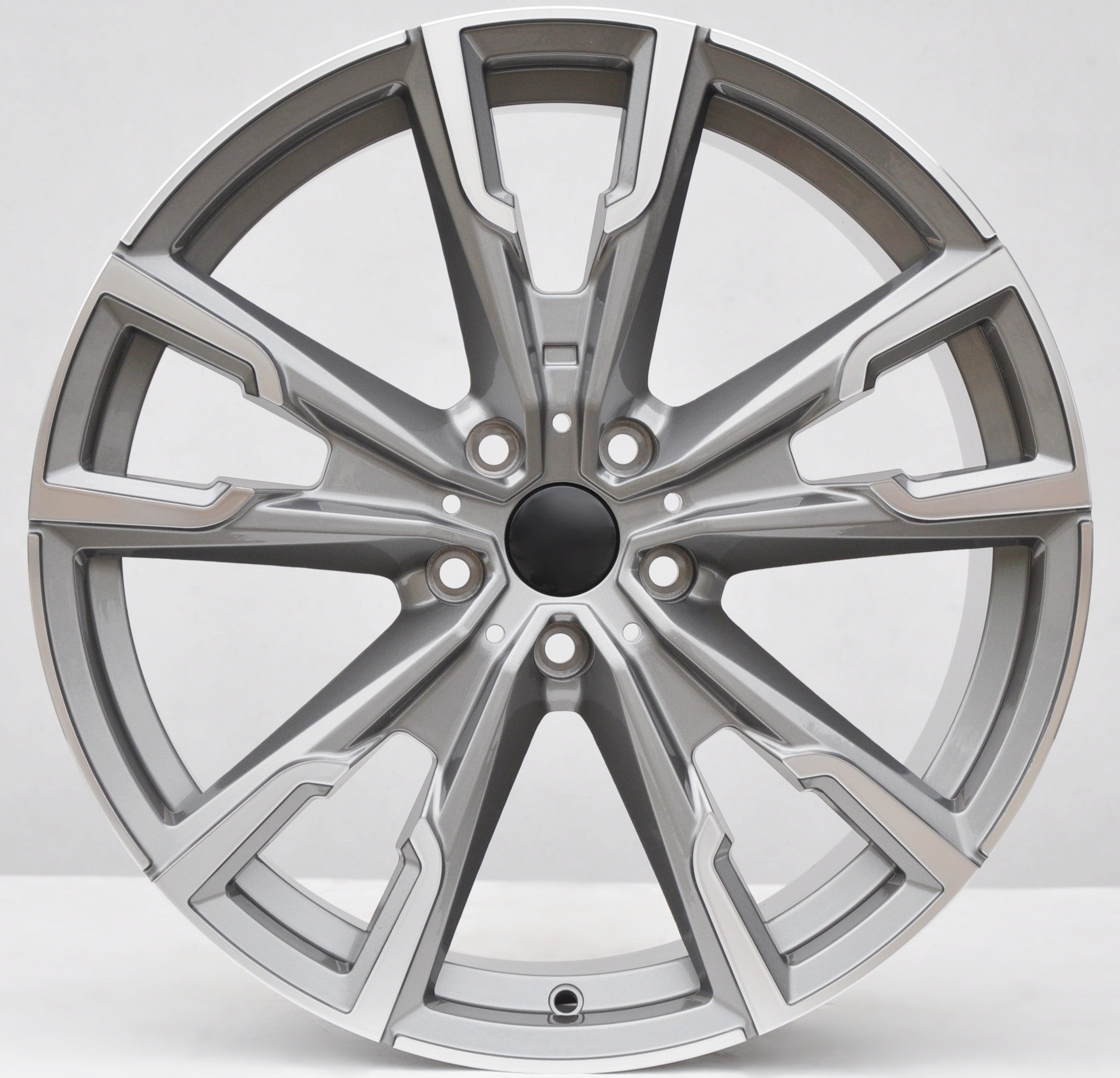 PDW YF5710 Alufælge 19" 5x112 ET46 – Poleret/grafit (sæt á 4)