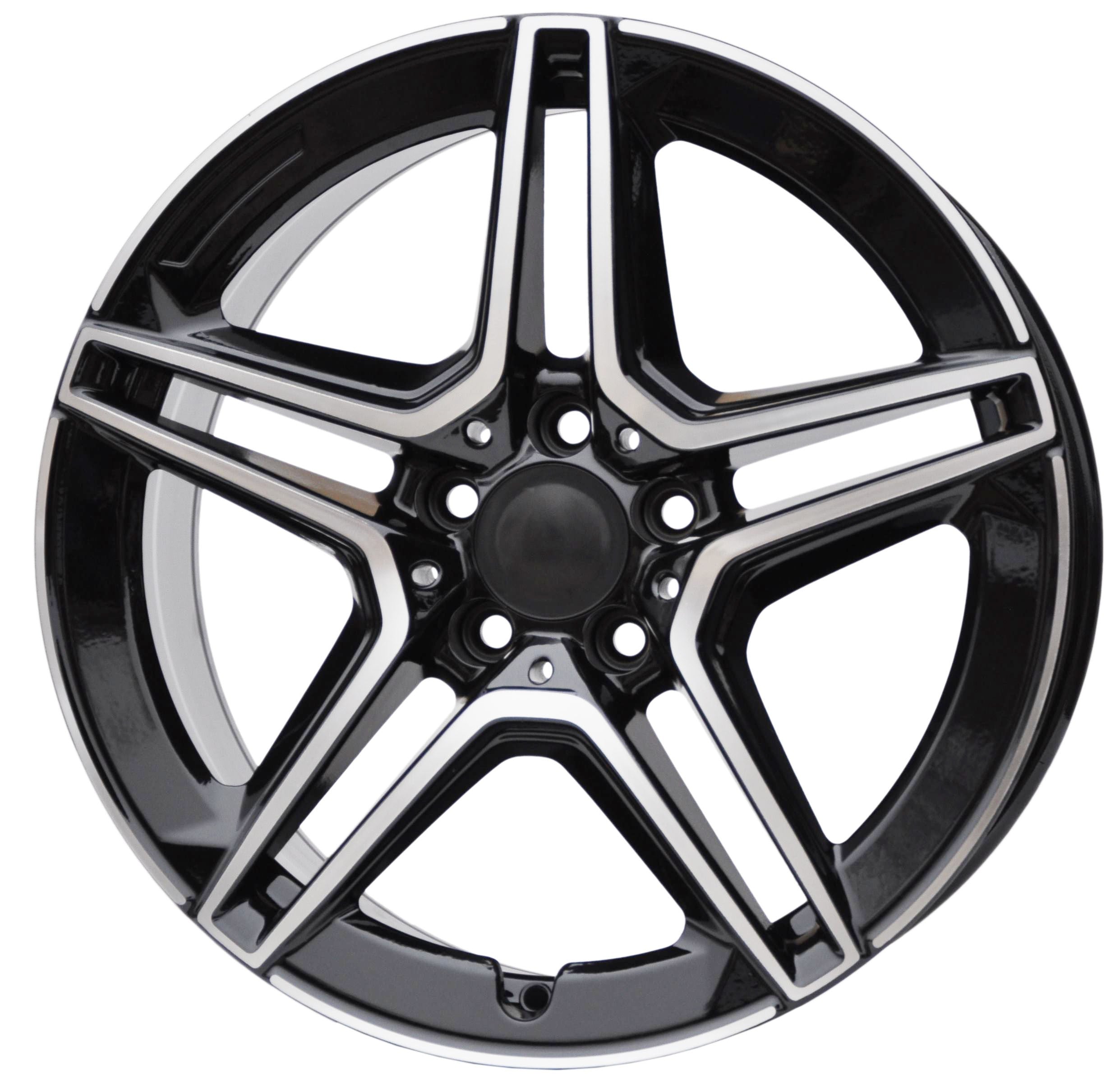 PDW FBX142 Alufælge 19" 5x112 ET35 – Poleret/sort (sæt á 4)