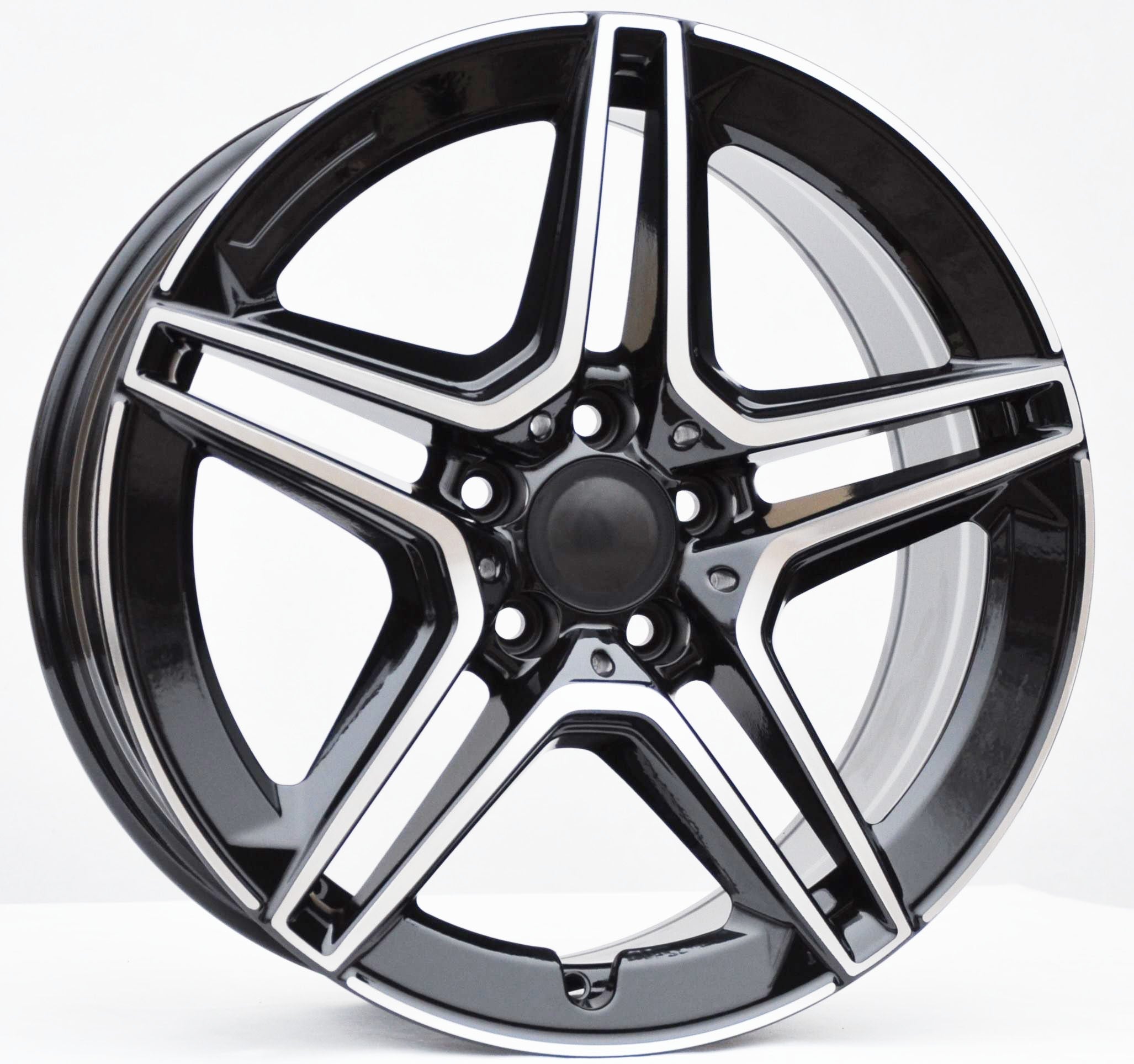 PDW FBX142 Alufælge 19" 5x112 ET40 – Poleret/sort (sæt á 4)