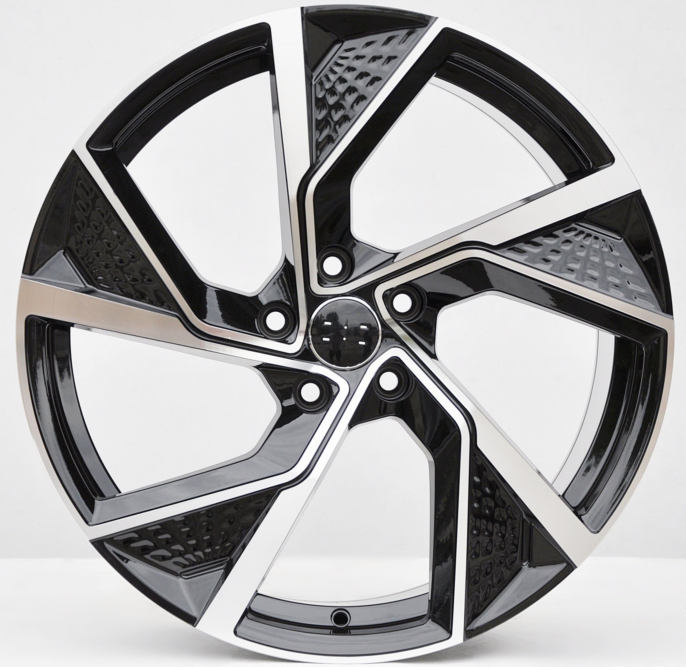 PDW FBX264 Alufælge 19" 5x112 ET35 – Poleret/sort (sæt á 4)