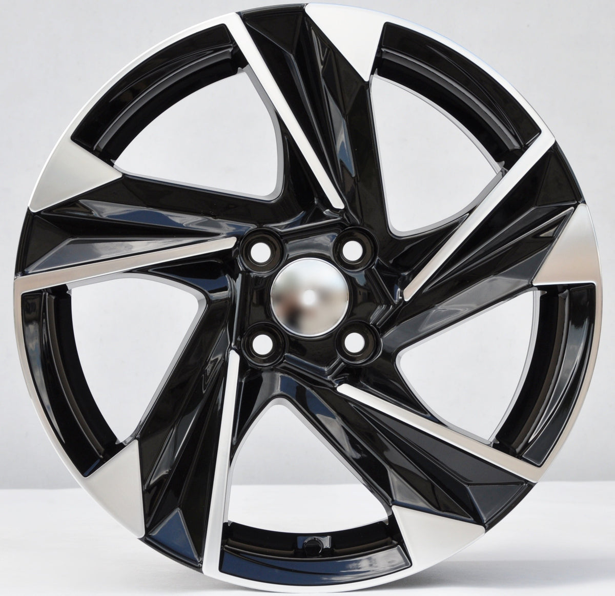 PDW 1220 Alufælge 16" 6,5J 4x100 ET45 – Poleret/sort (sæt á 4)