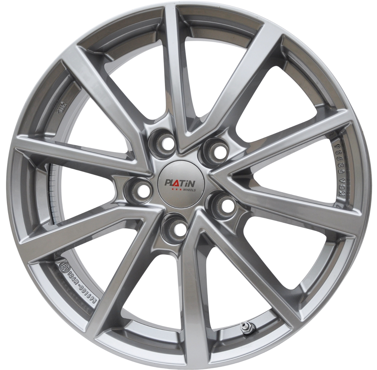 Platin vec656/KBA52936 Alufælge 16" 5x112 ET43 – Gun metal (sæt á 4)