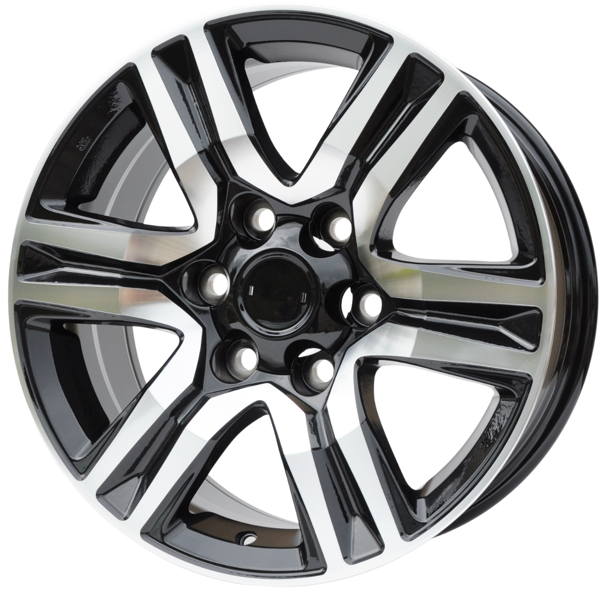 PDW H718F Alufælge 17" 6x139.7 ET25 – Poleret/sort (sæt á 4)