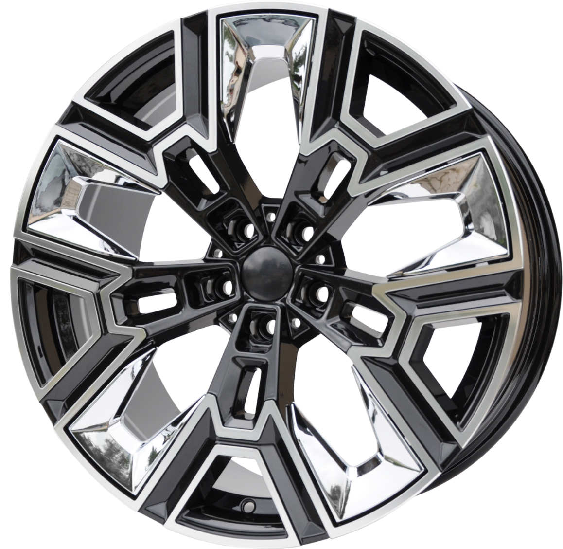 PDW HF5220 Alufælge 20" 5x112 ET28 – Poleret/sort (sæt á 4)