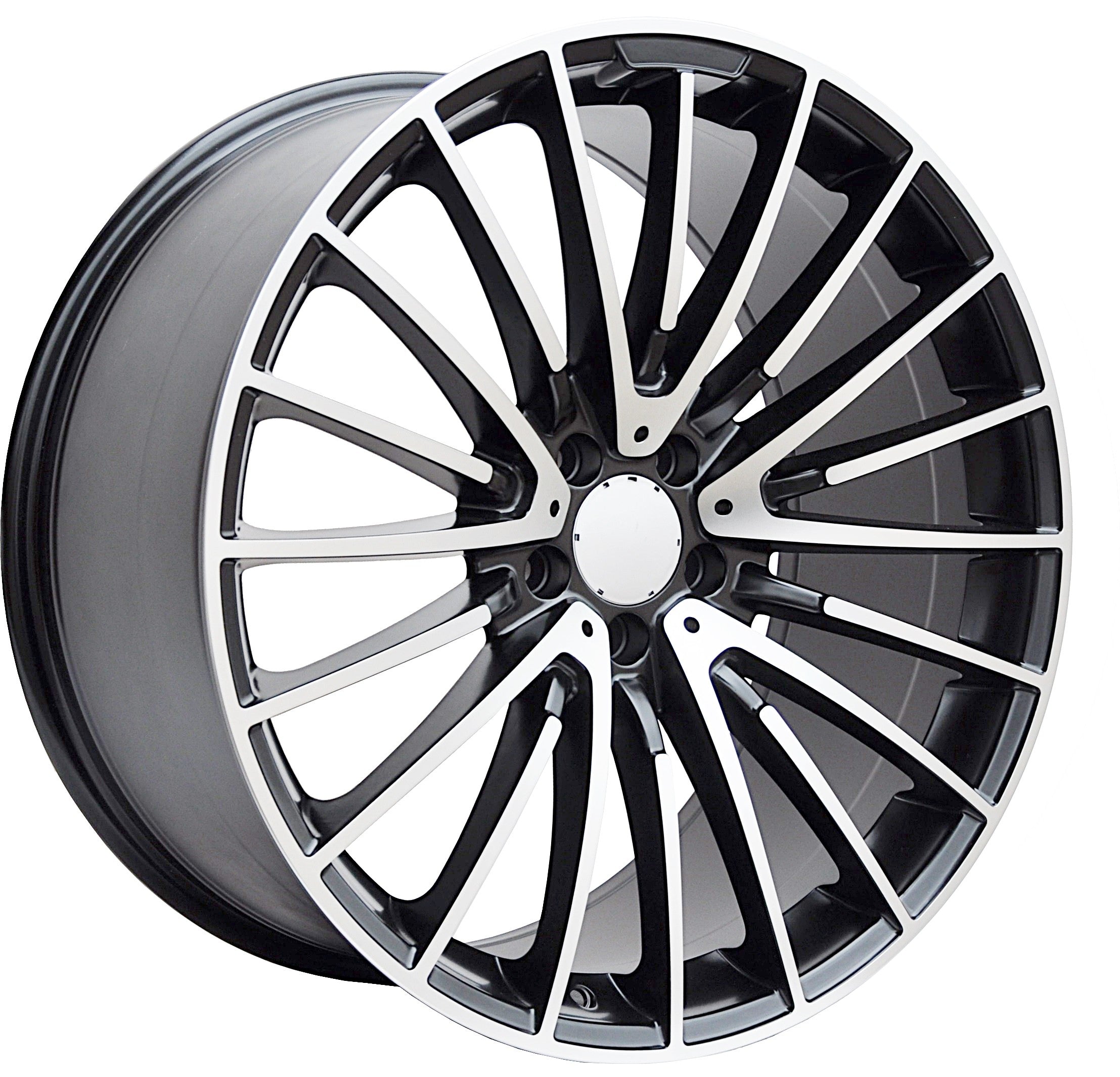 PDW 532/0235 Alufælge 18" 5x112 ET42 – Poleret/sort (sæt á 4)