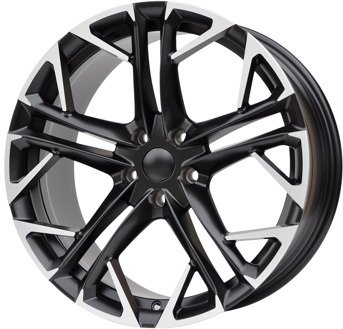 PDW 5719 Alufælge 19" 8,5J 5x112 ET38 – Poleret/sort halvmat (sæt á 4)