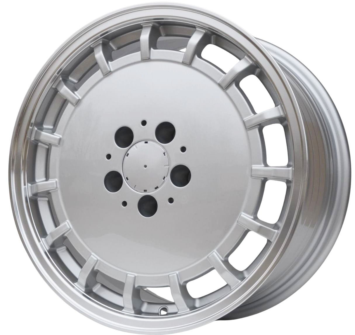 PDW 3029 Alufælge 17" 5x112 ET35 – Sølv/polerowany rant (sæt á 4)