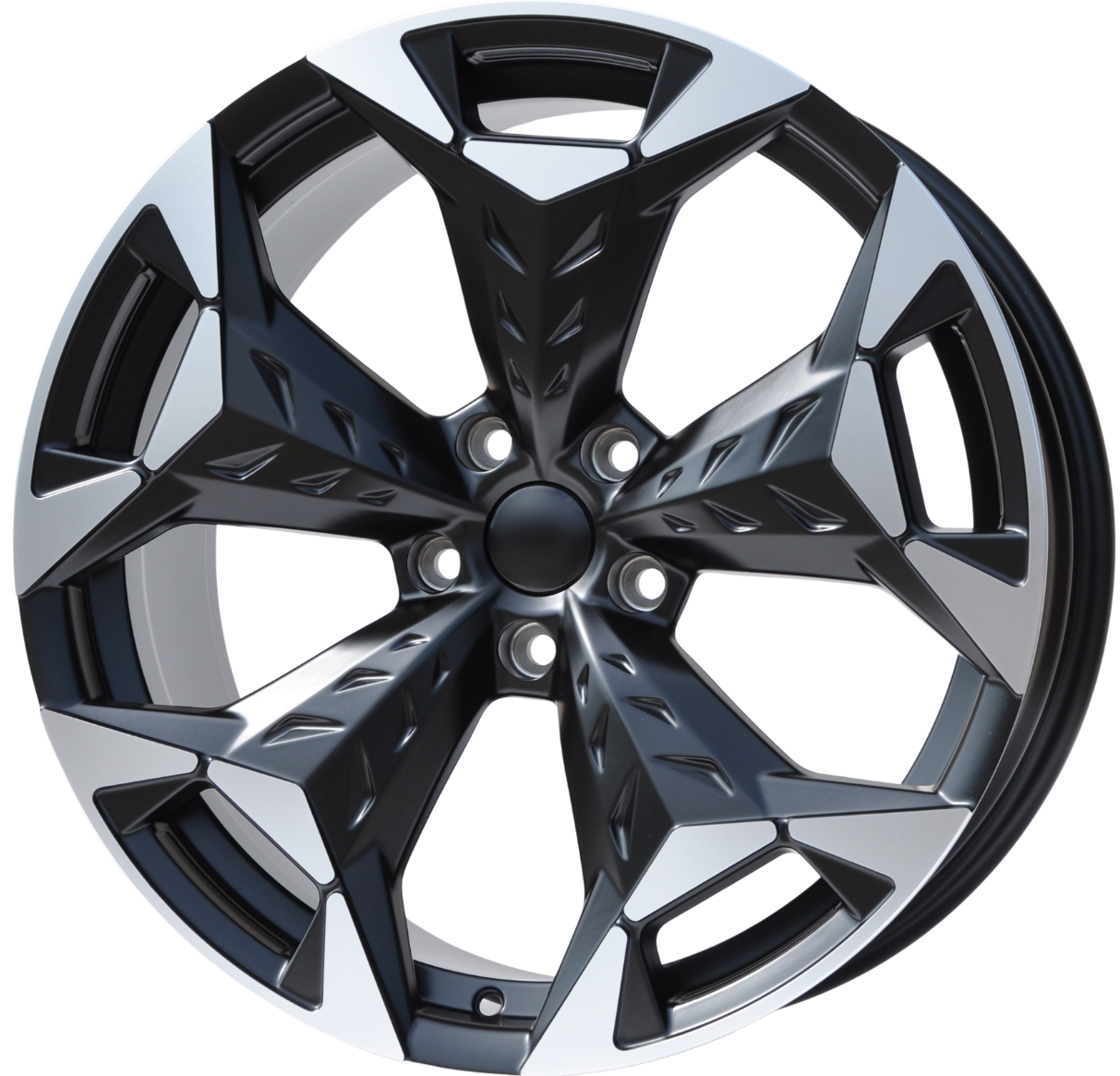PDW 5717 Alufælge 18" 5x112 ET38 – Poleret/sort półmat (sæt á 4)