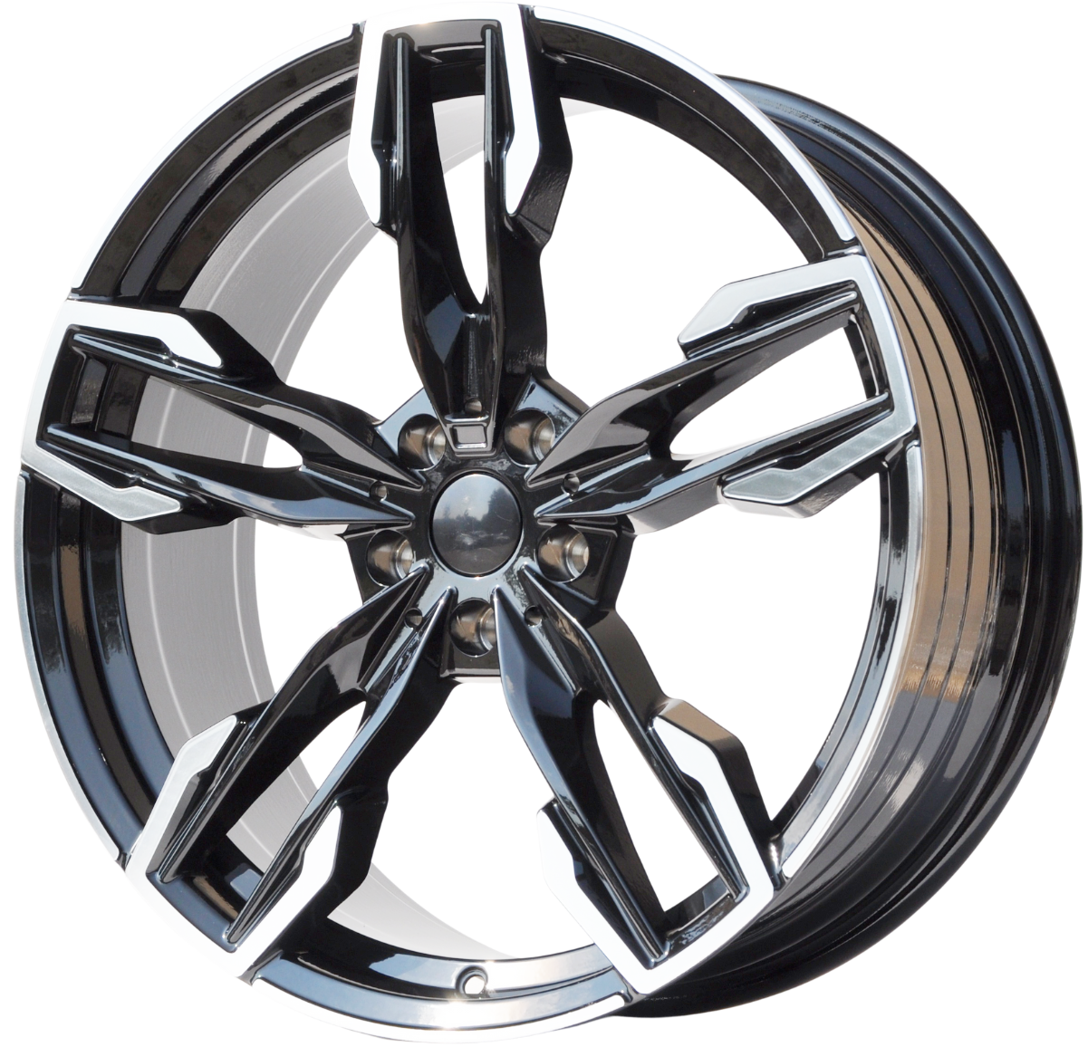 PDW 5718 Alufælge 21" 5x112 ET30 – Poleret/sort (sæt á 4)