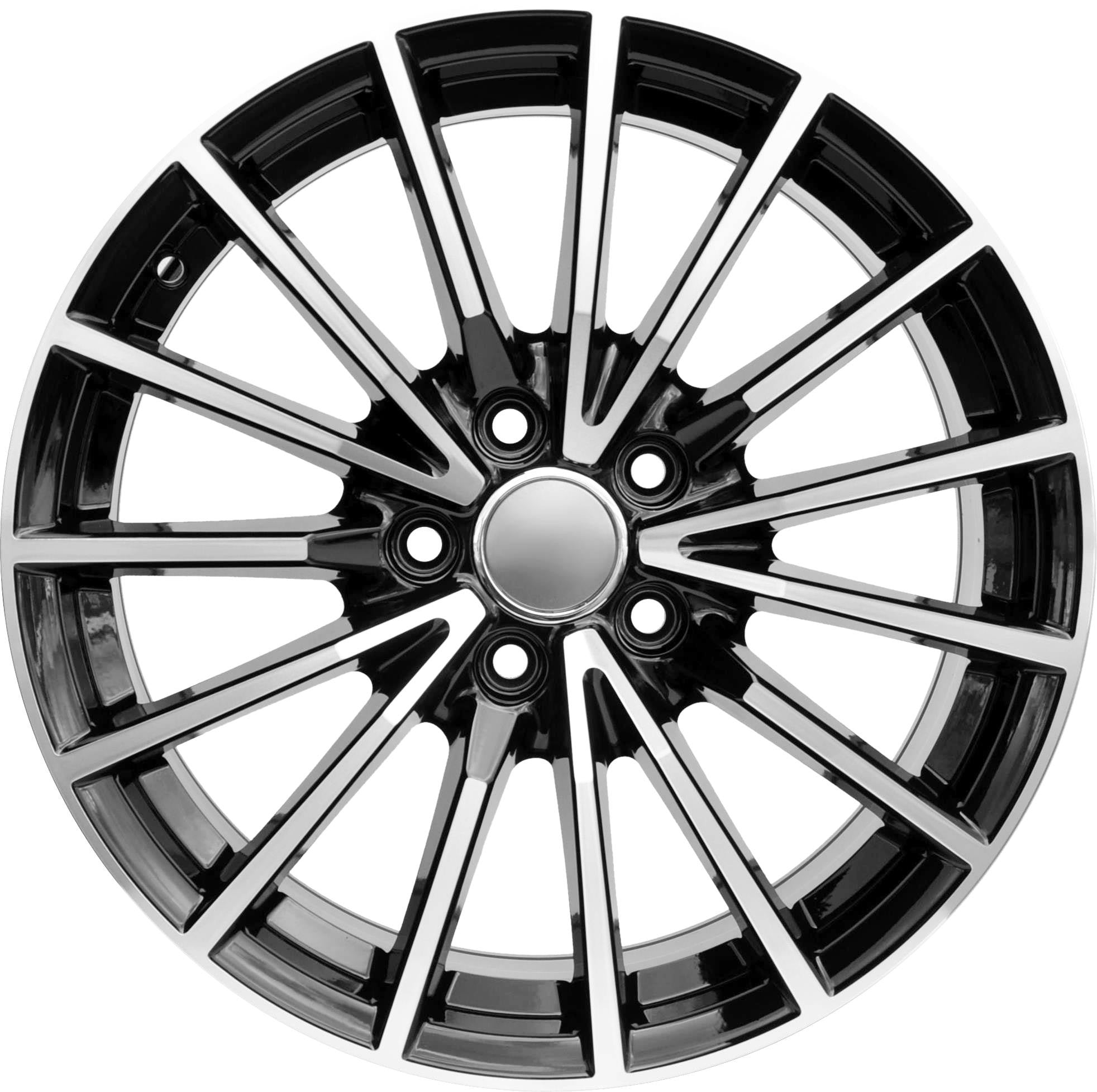 PDW 5246 Alufælge 18" 5x112 ET31 – Poleret/sort (sæt á 4)