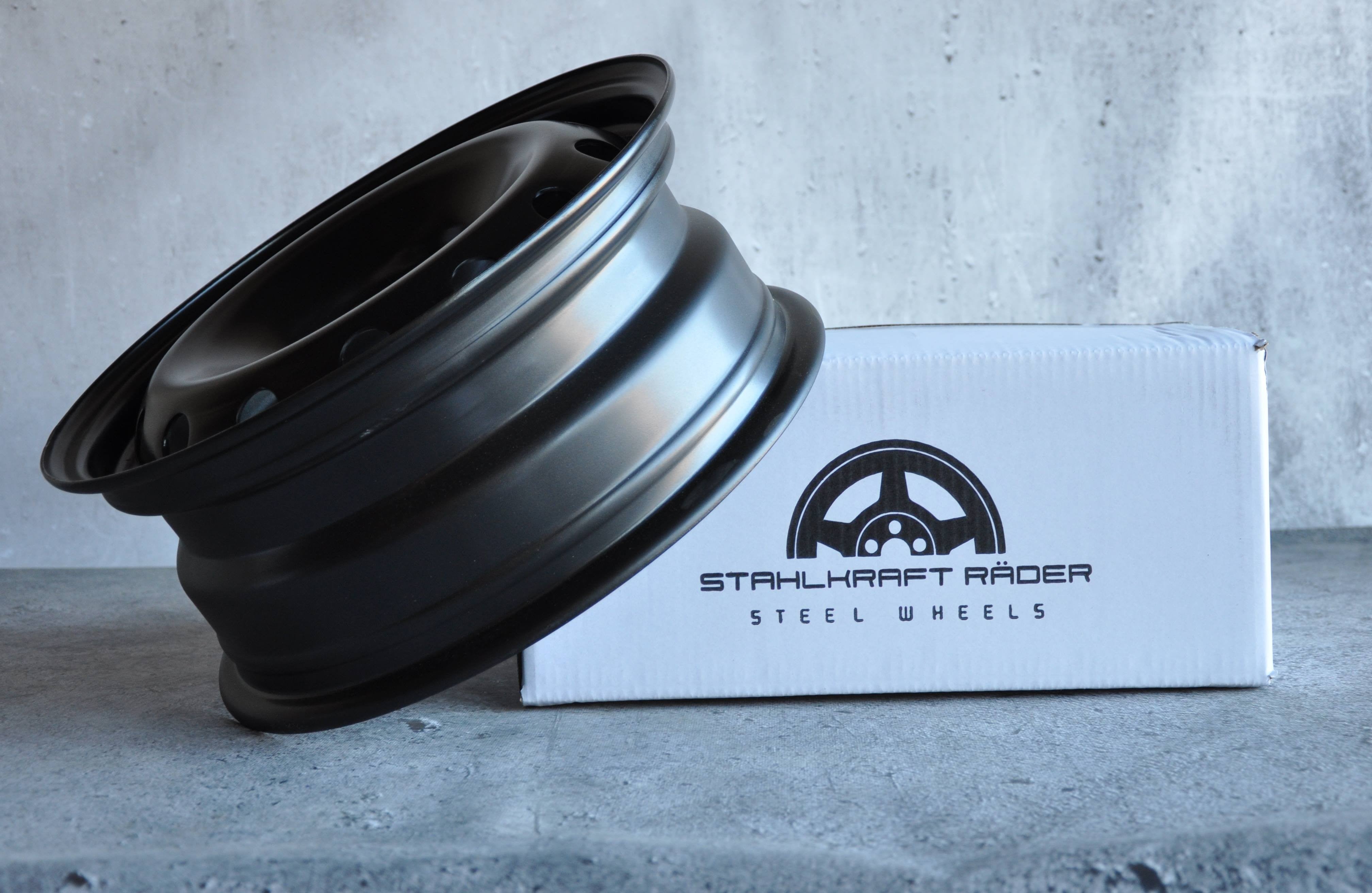Stahlkraft Rader A15 Stålfælge 15" 4x100 ET43 – Sort (stk)