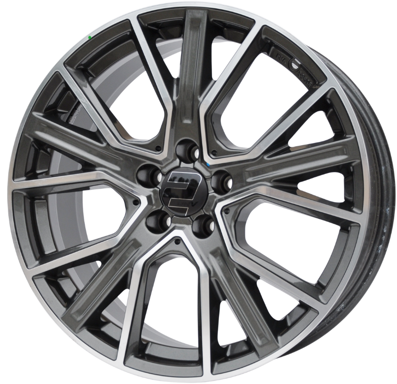 Wheelworld mima/kba53403 Alufælge 19" 5x112 ET30 – Poleret/grafit (sæt á 4)
