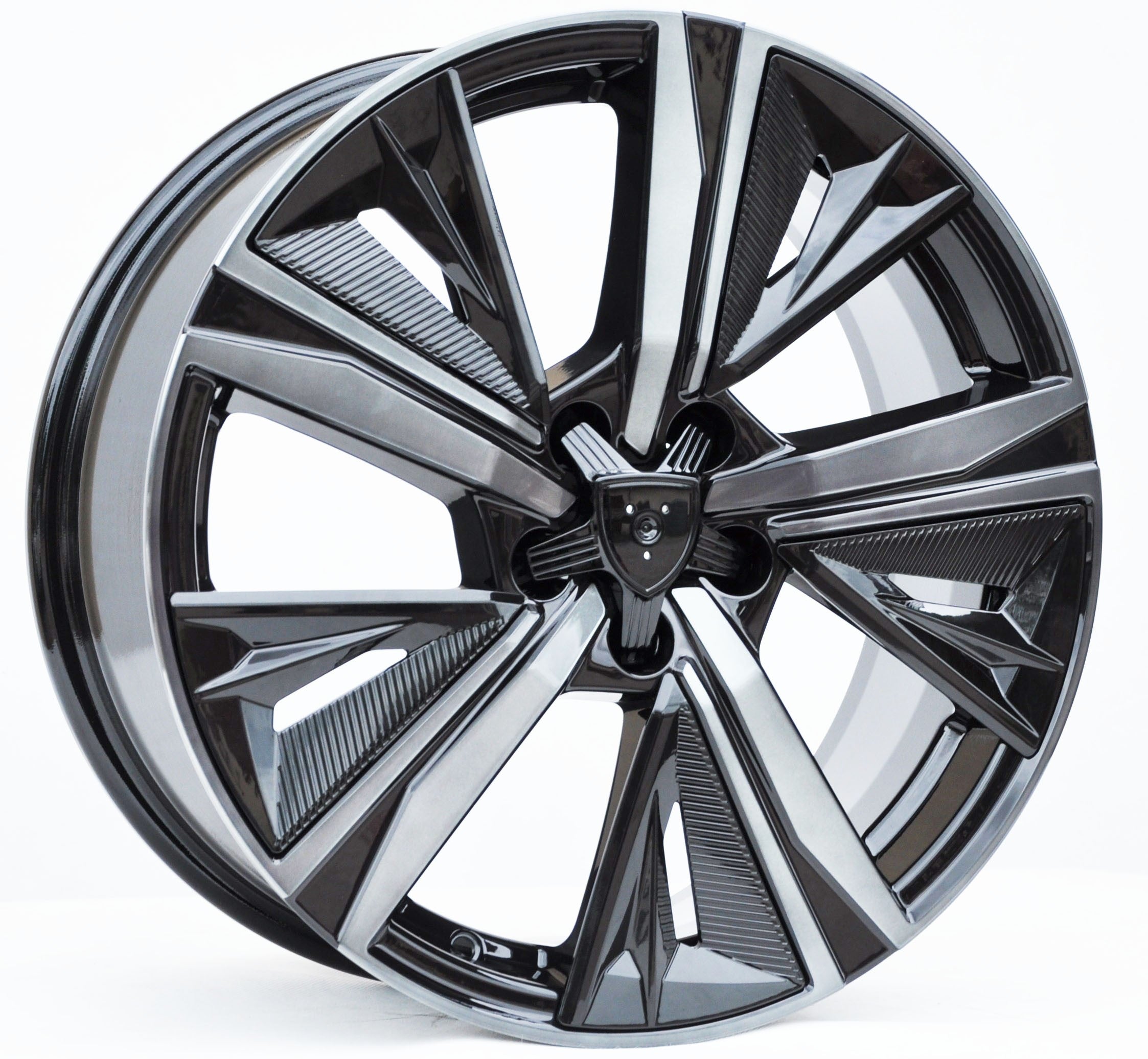 PDW 1187 Alufælge 17" 5x108 ET44 – Sort/przyciemniany front (sæt á 4)