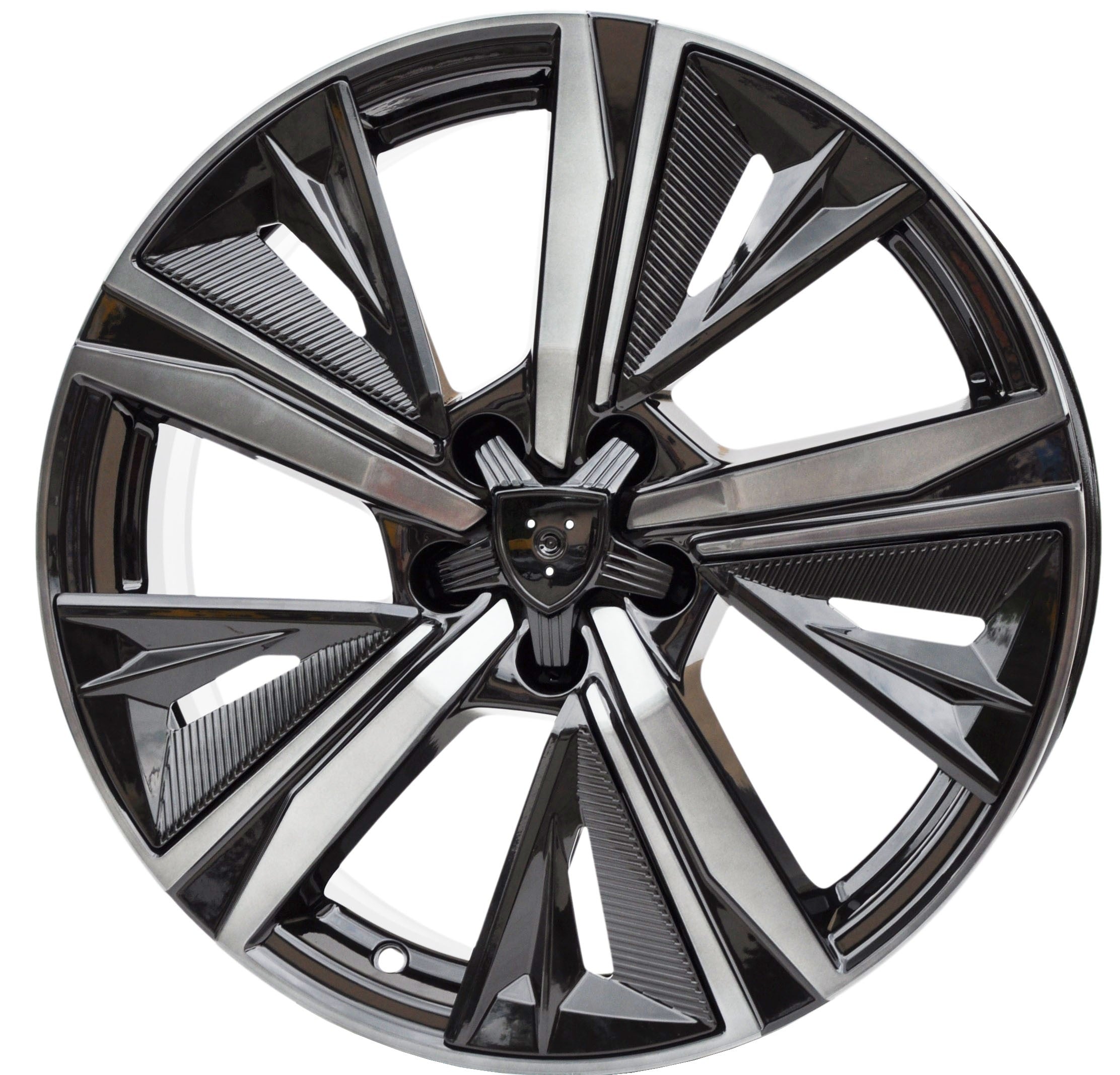 PDW 1187 Alufælge 17" 5x108 ET44 – Sort/przyciemniany front (sæt á 4)