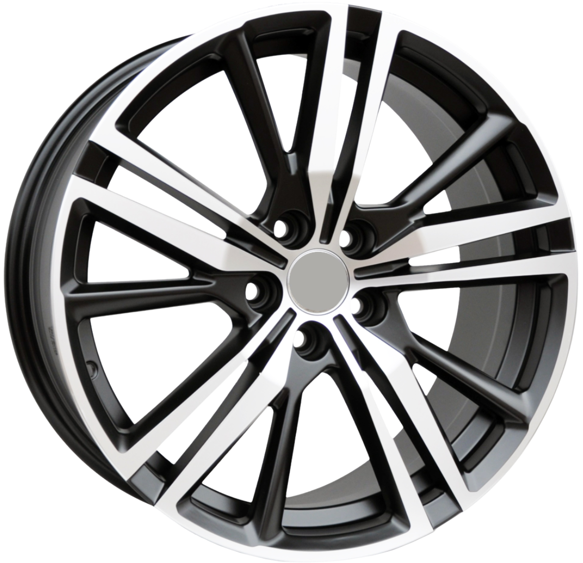 PDW 182 Alufælge 19" 5x108 ET45 – Poleret/sort (sæt á 4)