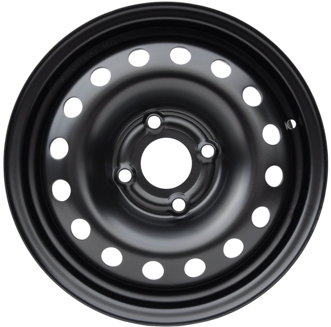 Stahlkraft Rader A14 Stålfælge 14" 4x108 ET37.5 – Sort (sæt á 4)