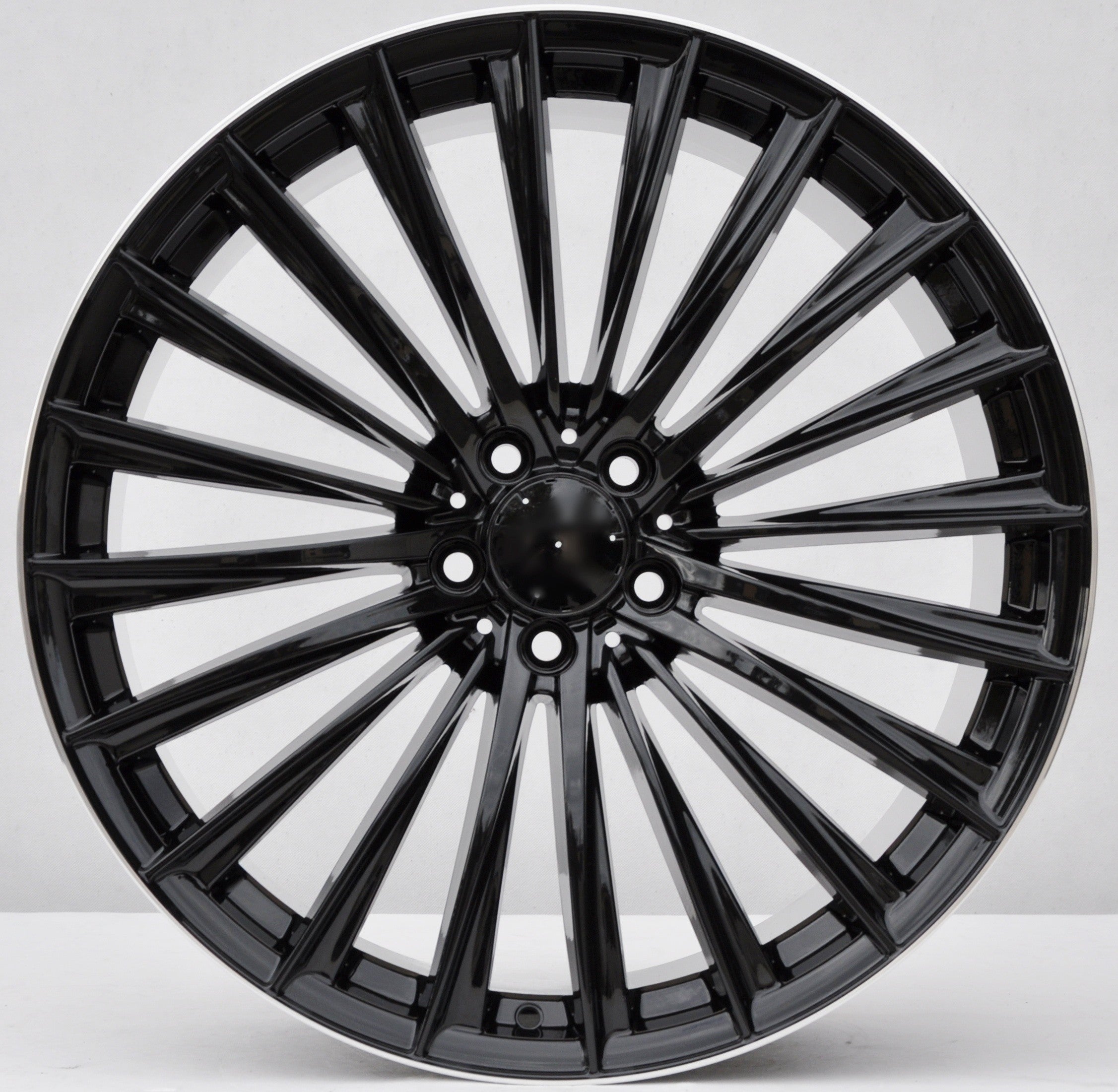 PDW FBX149 Alufælge 21" 5x112 ET48 – Sort/polerowany rant (sæt á 4)